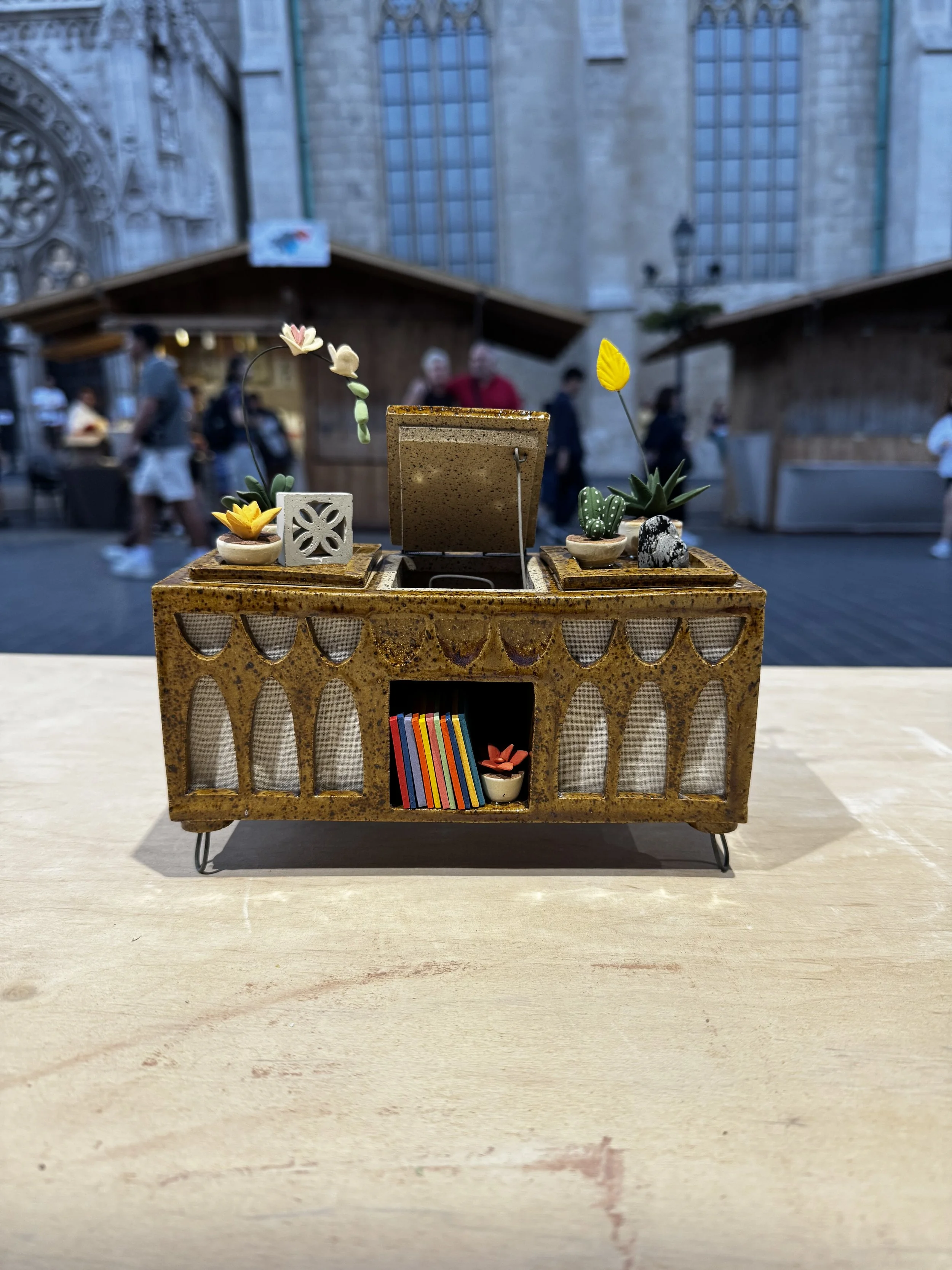 Broyhill Bluetooth Record Console with Colorful Turn Table