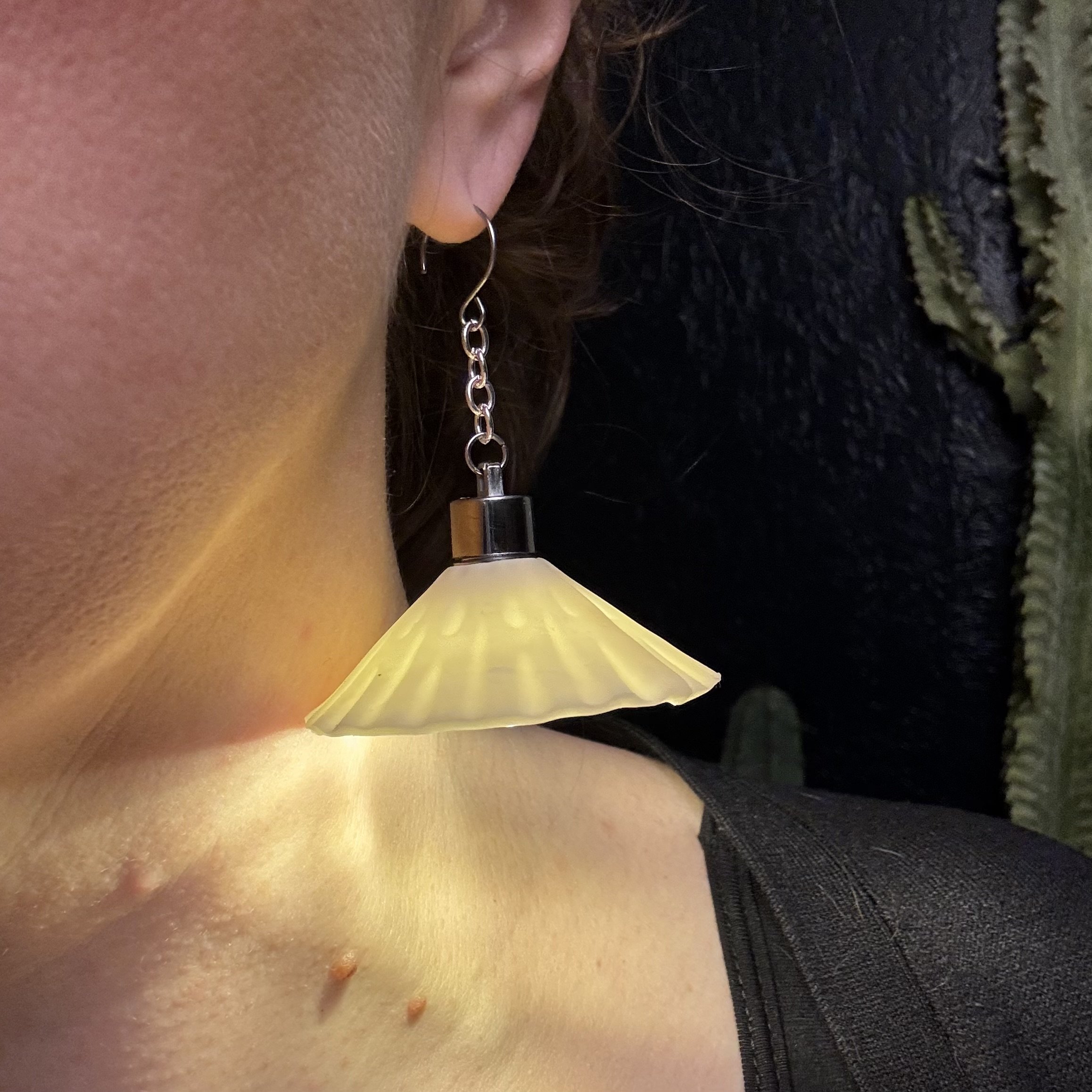 Glow in the Dark Lamp Shade Illuminated Earrings 16