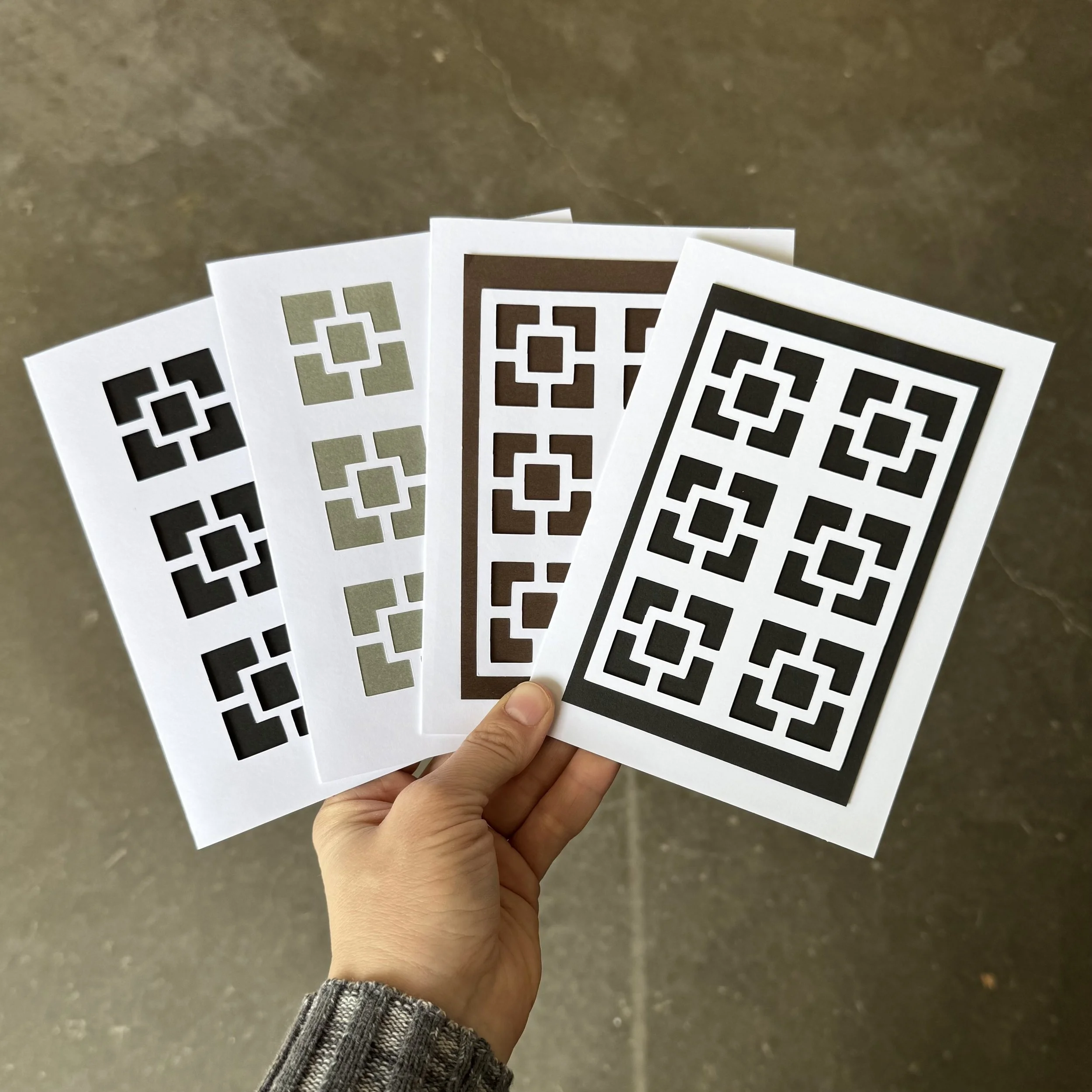 1- Breezeblock Greeting Card - Set of 4