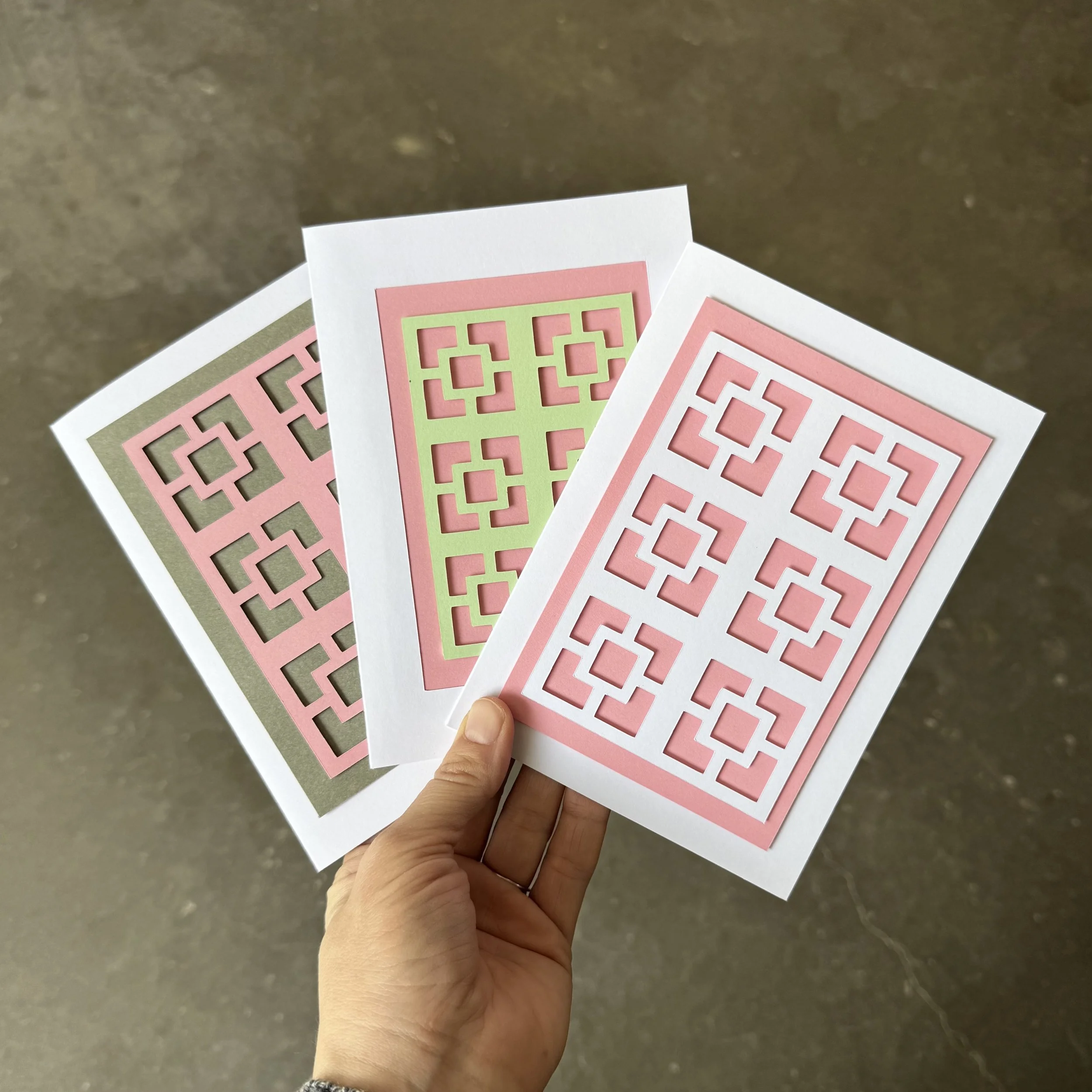 11- Breeze Block Greeting Card - Set of 3