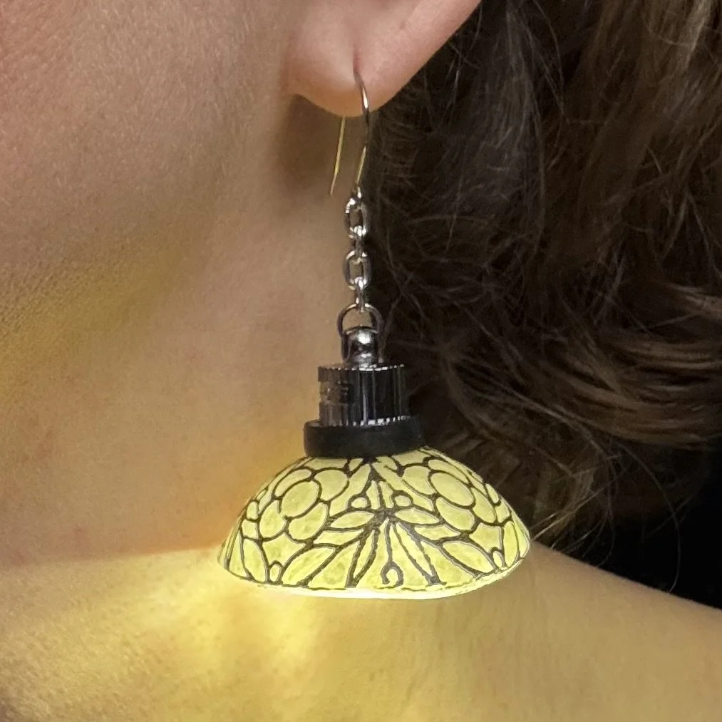 14- Single Preorder Printed Stained Glass Illuminated Earring (Ship Date 12/6/25)