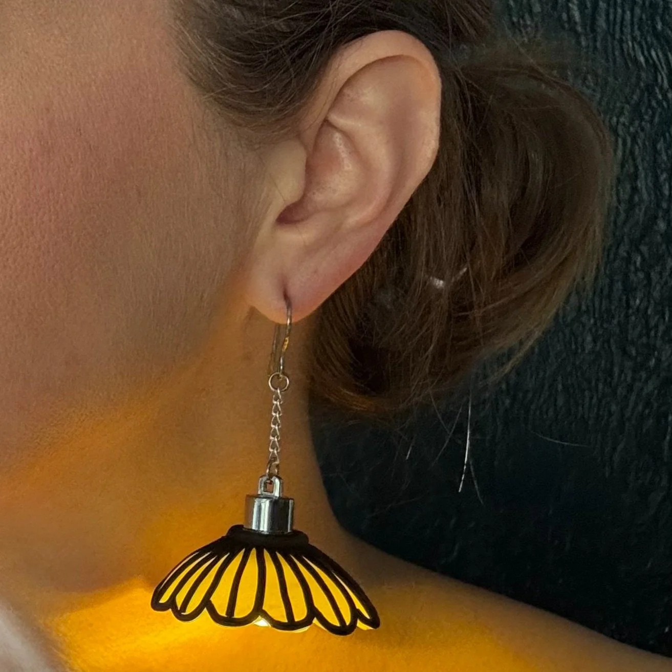 Leaf Stained Glass Earrings