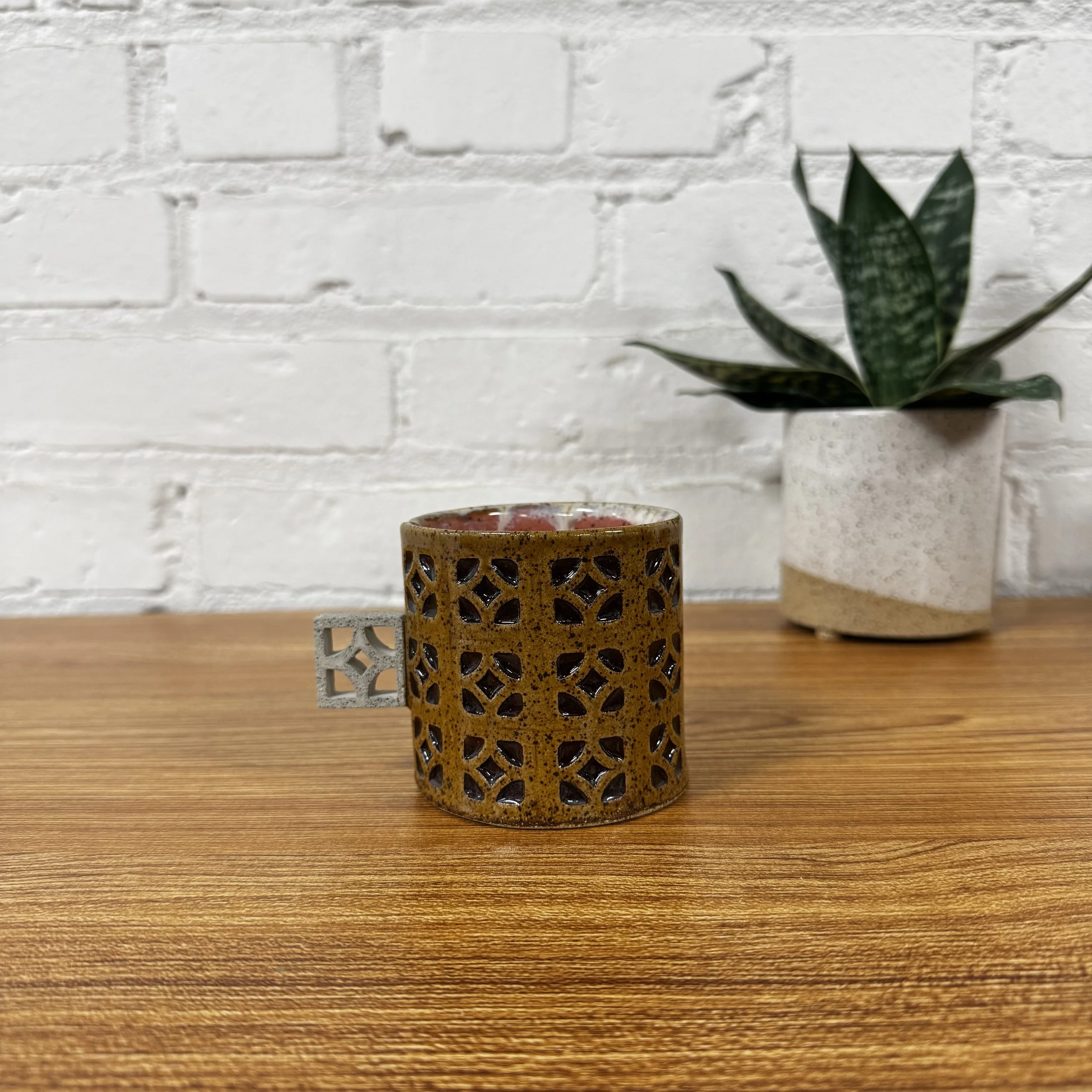 17- Breeze Block Mug with Breeze Block Handle