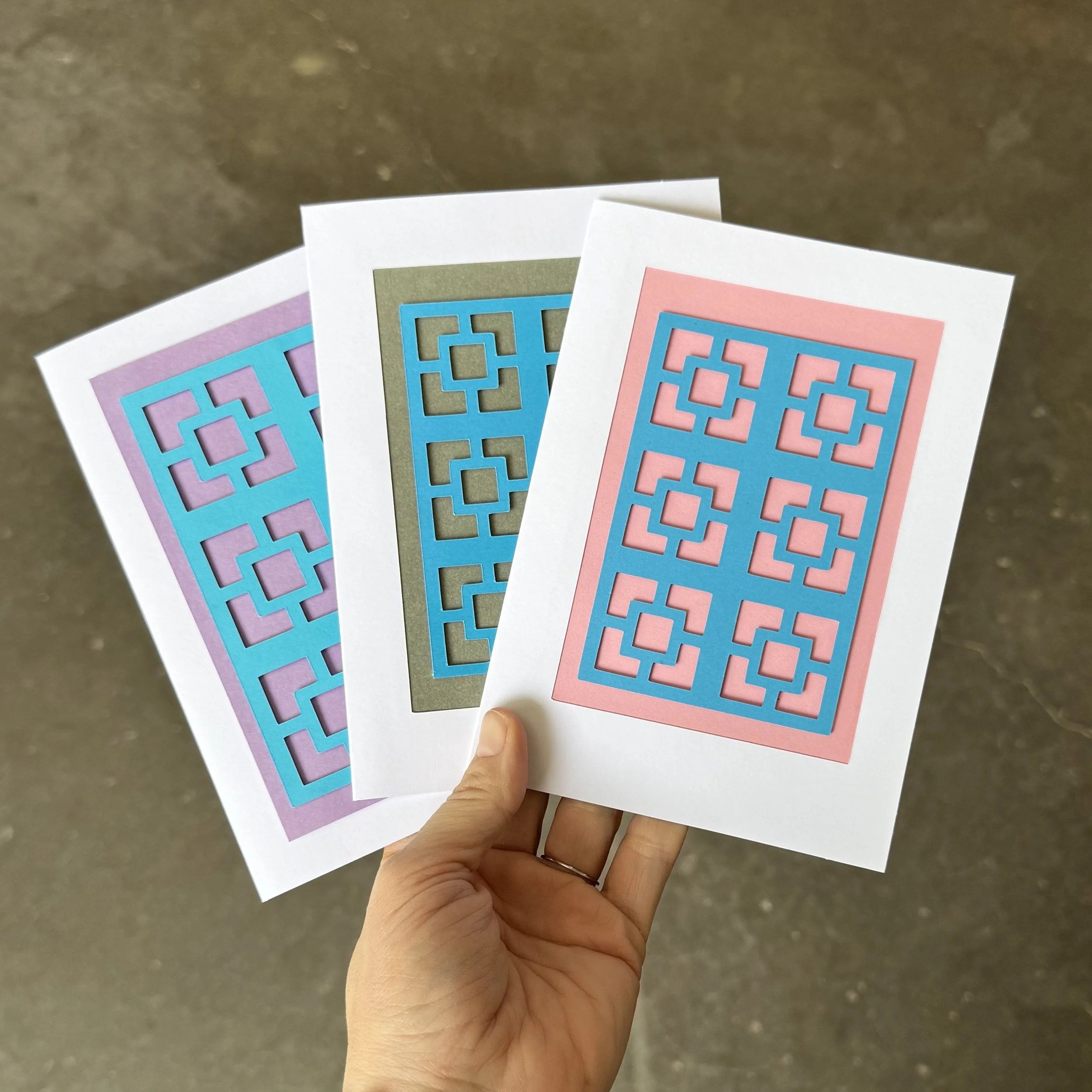 6- Breeze Block Greeting Card - Set of 3