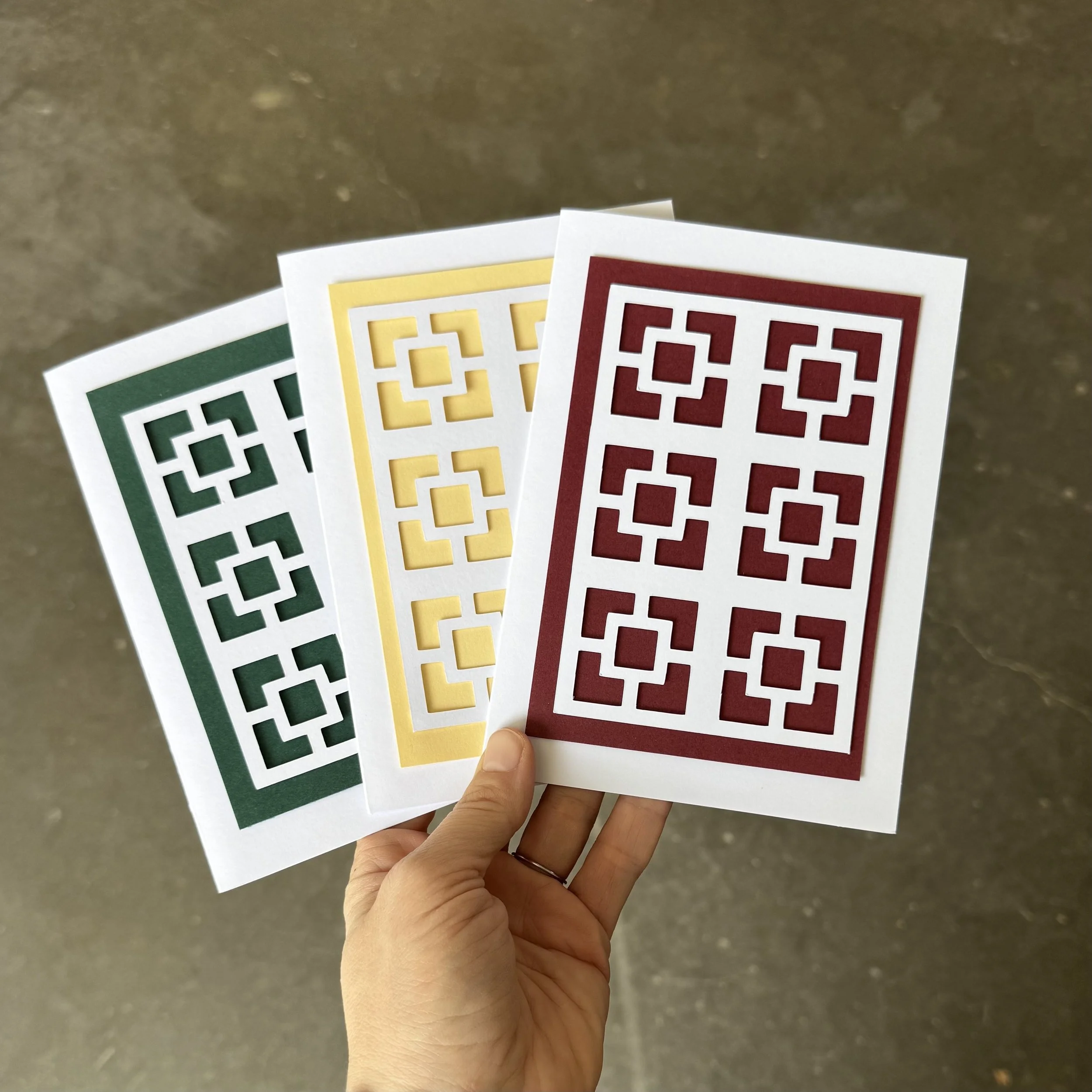 3- Breeze Block Greeting Card - Set of 3