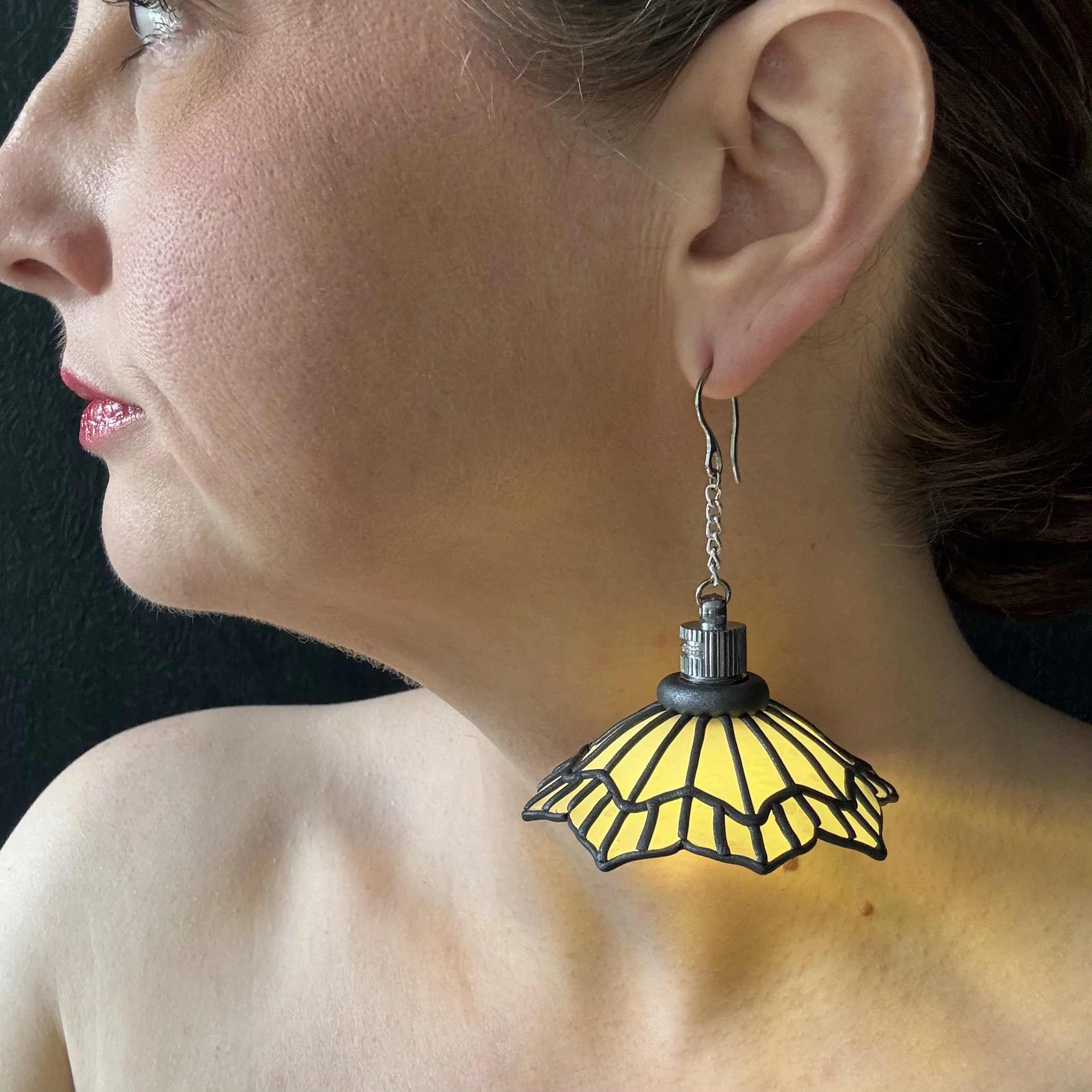 Stained Glass Illuminated Chandeliearring # 10