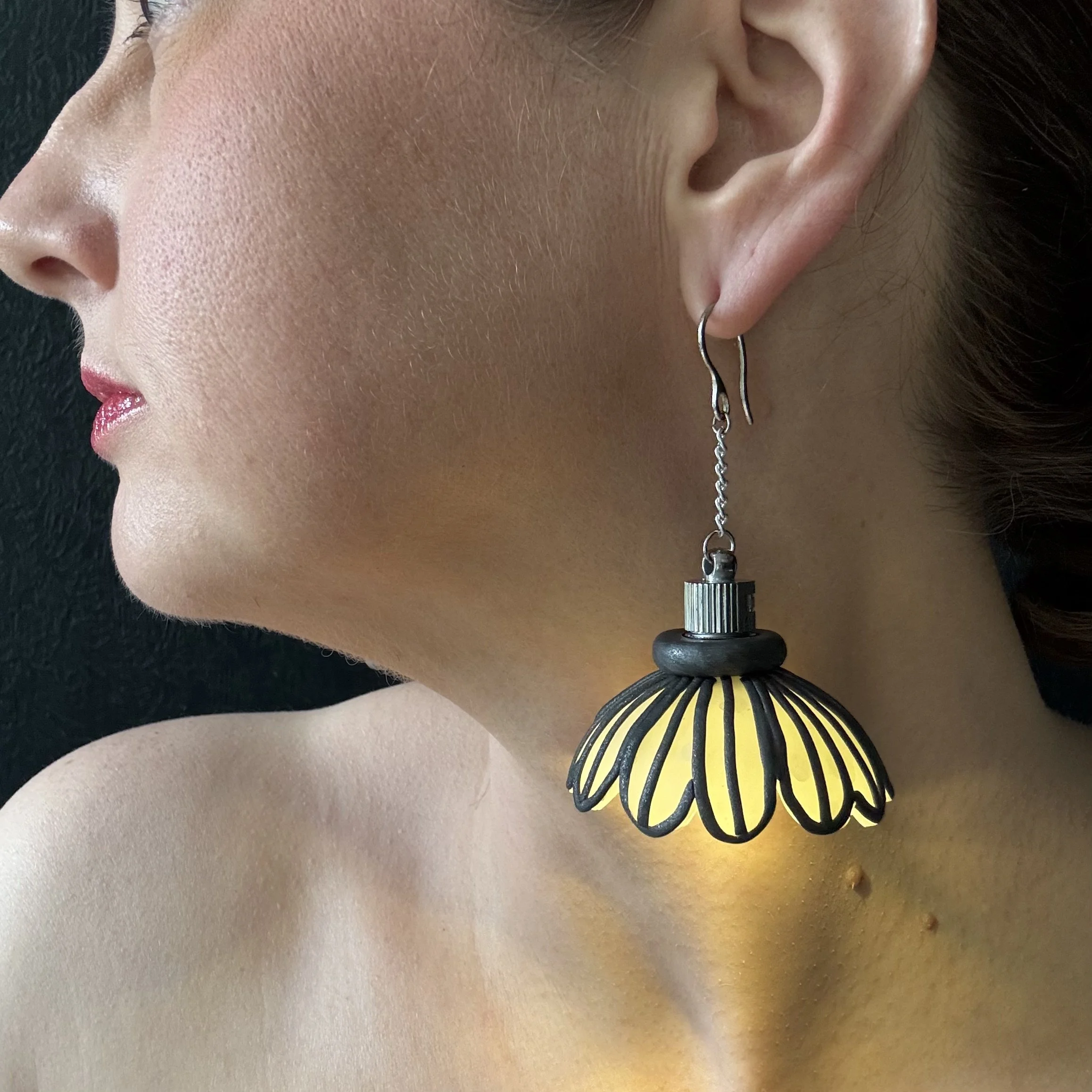 Stained Glass Illuminated Chandeliearring #13