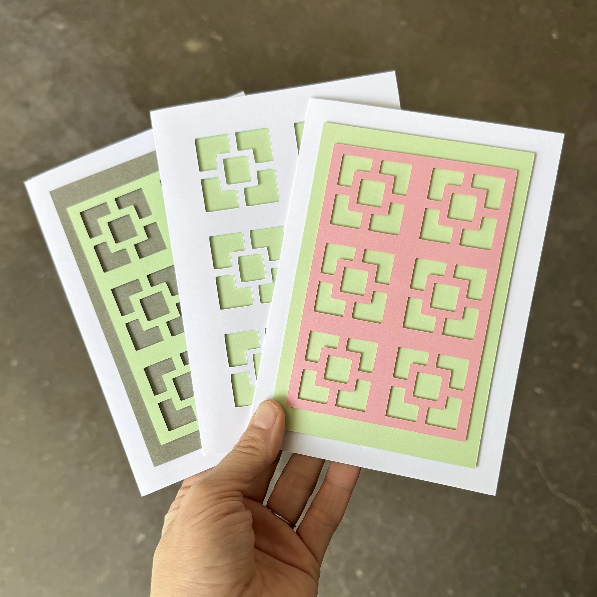 10- Breeze Block Greeting Card - Set of 3