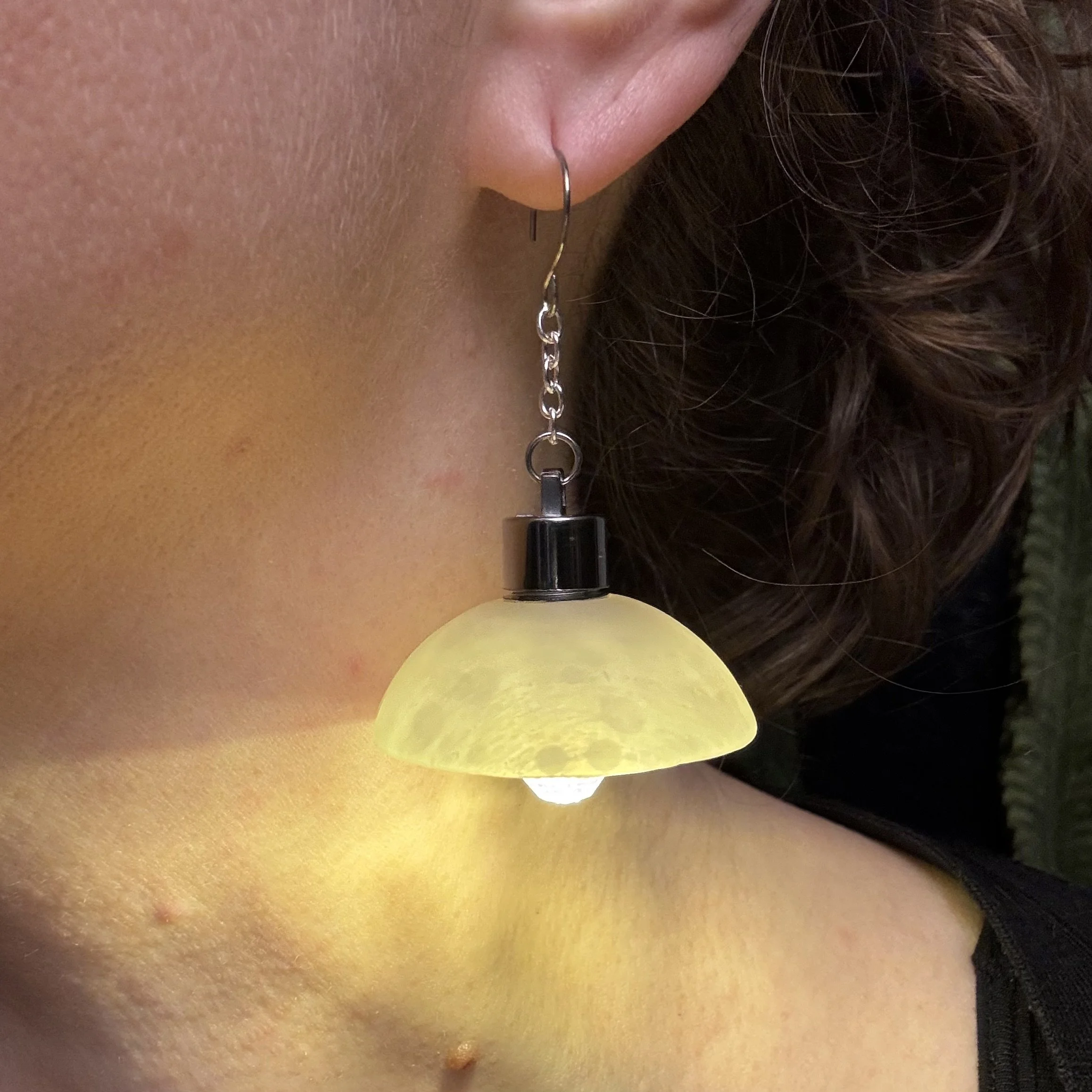 14 PREORDER Small Translucent Dome Illuminated Earrings (Ship by Date- 2/7/26)