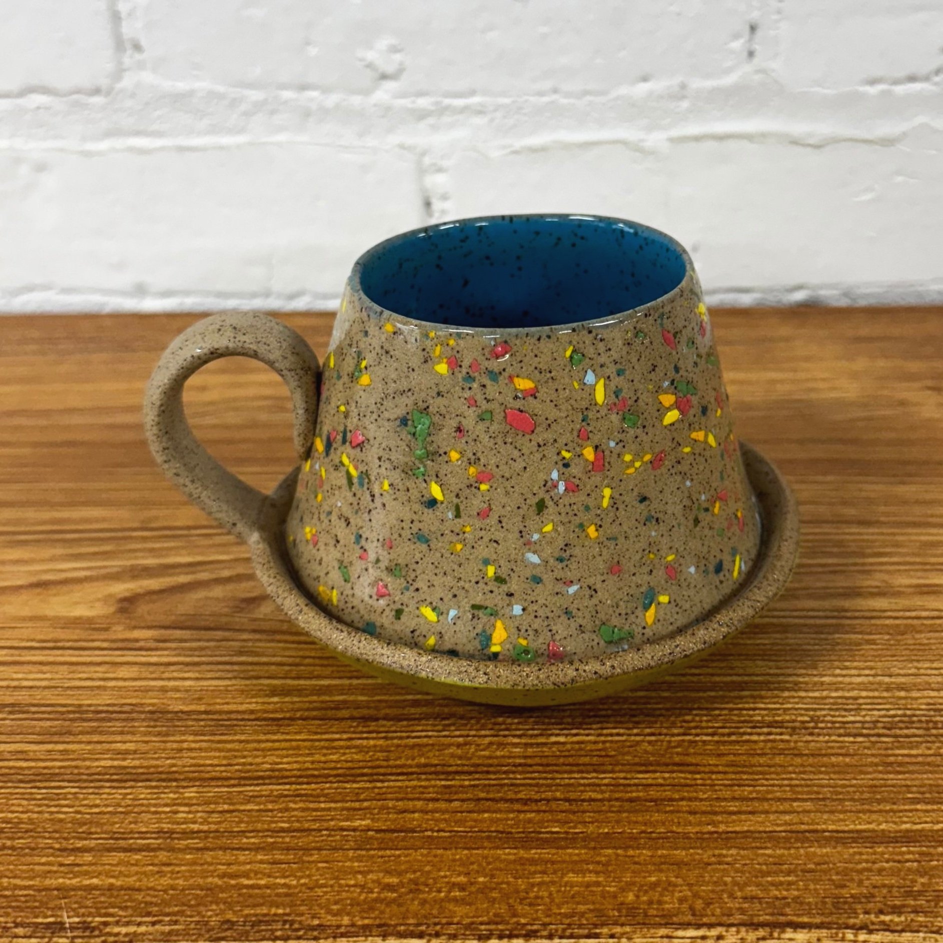 42- Wide Bottom Terrazzo/ Sprinkle Mug