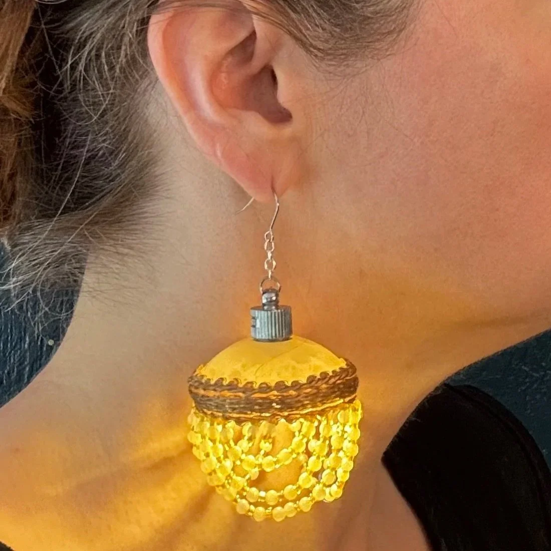 67 PREORDER - Crystal Stained Glass Illuminated Earrings (SHIP DATE 6-8WEEKS)