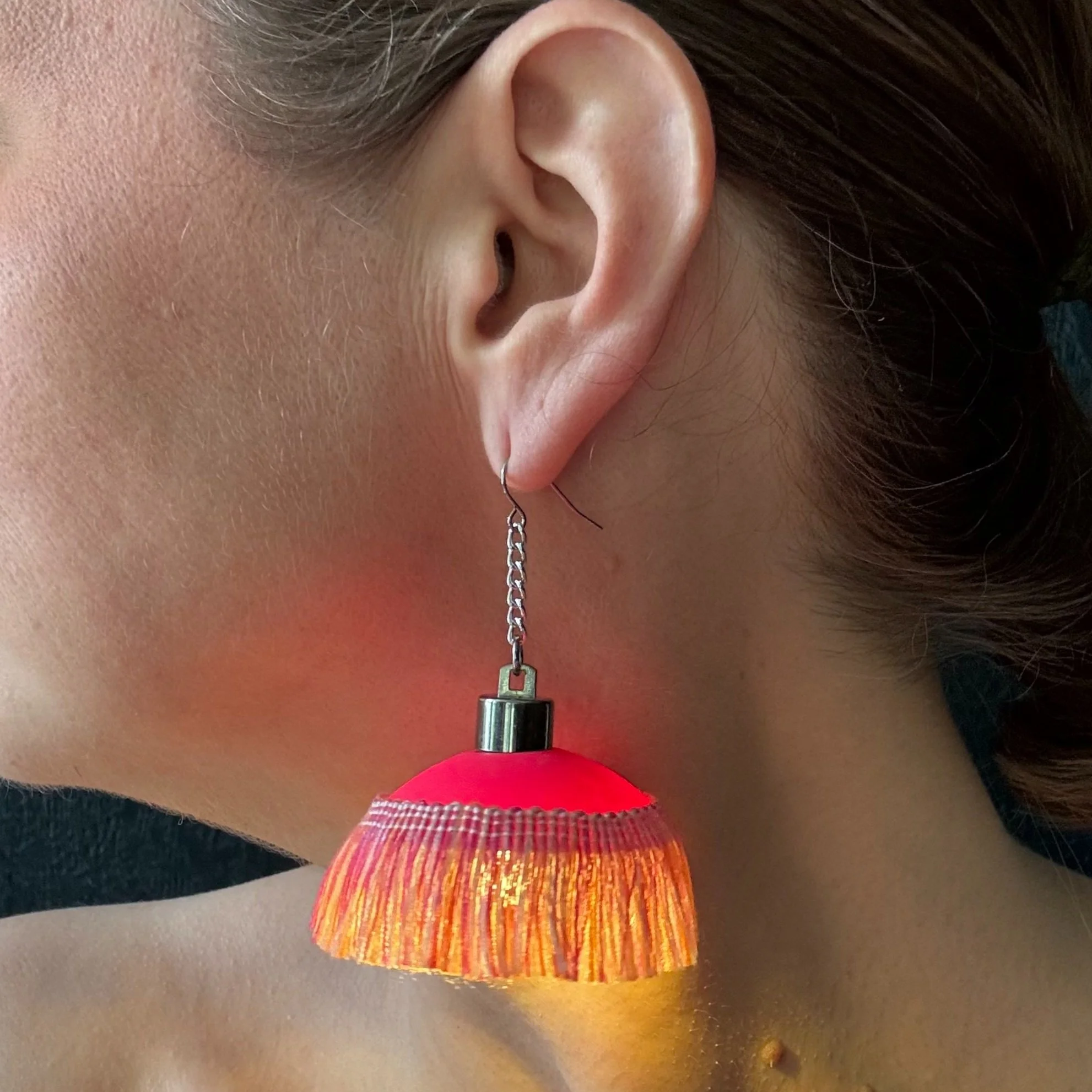 6- Single Preorder Hot Pink Fringe Illuminated Earring (Ship Date 12/6/25)