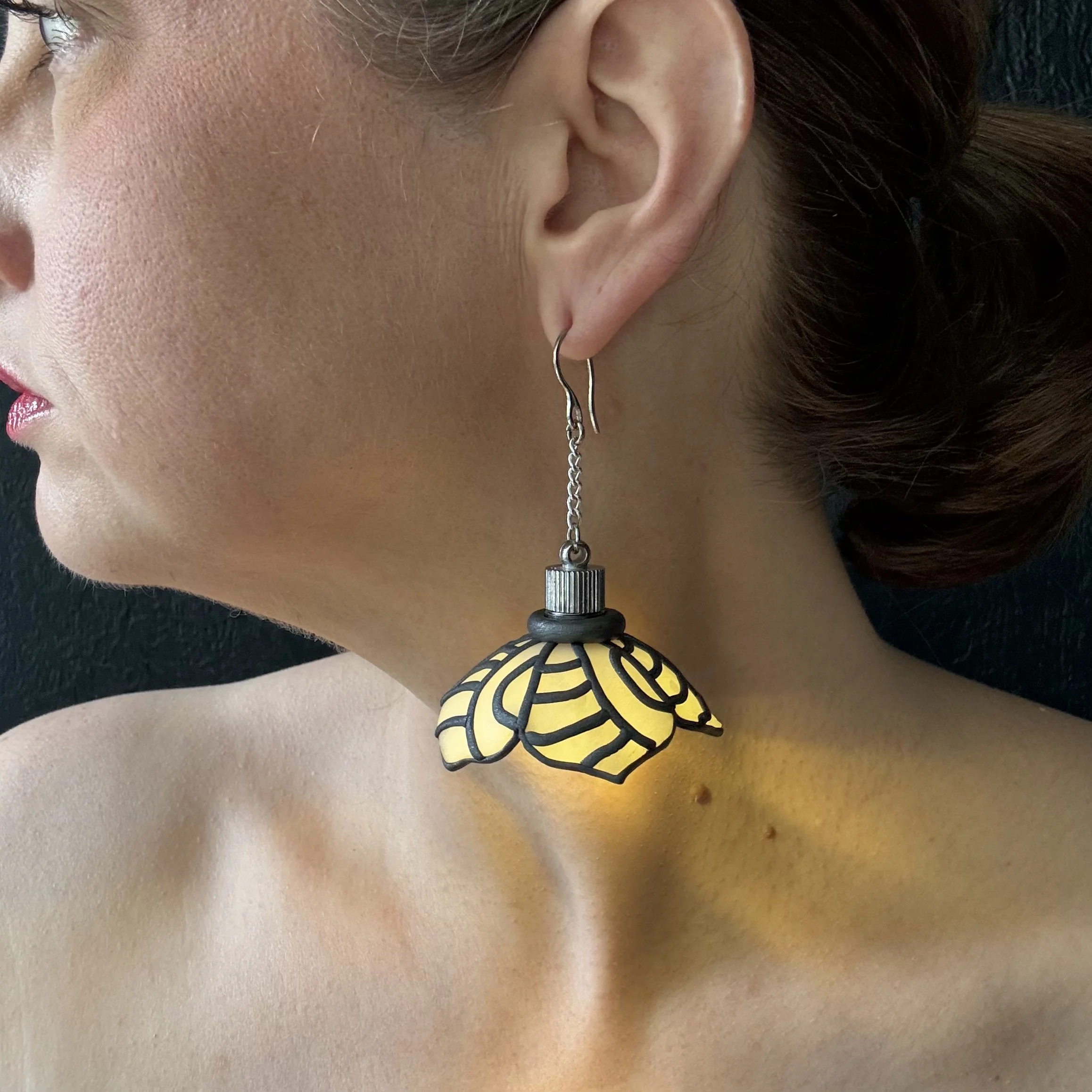 Stained Glass Illuminated Chandeliearring # 20