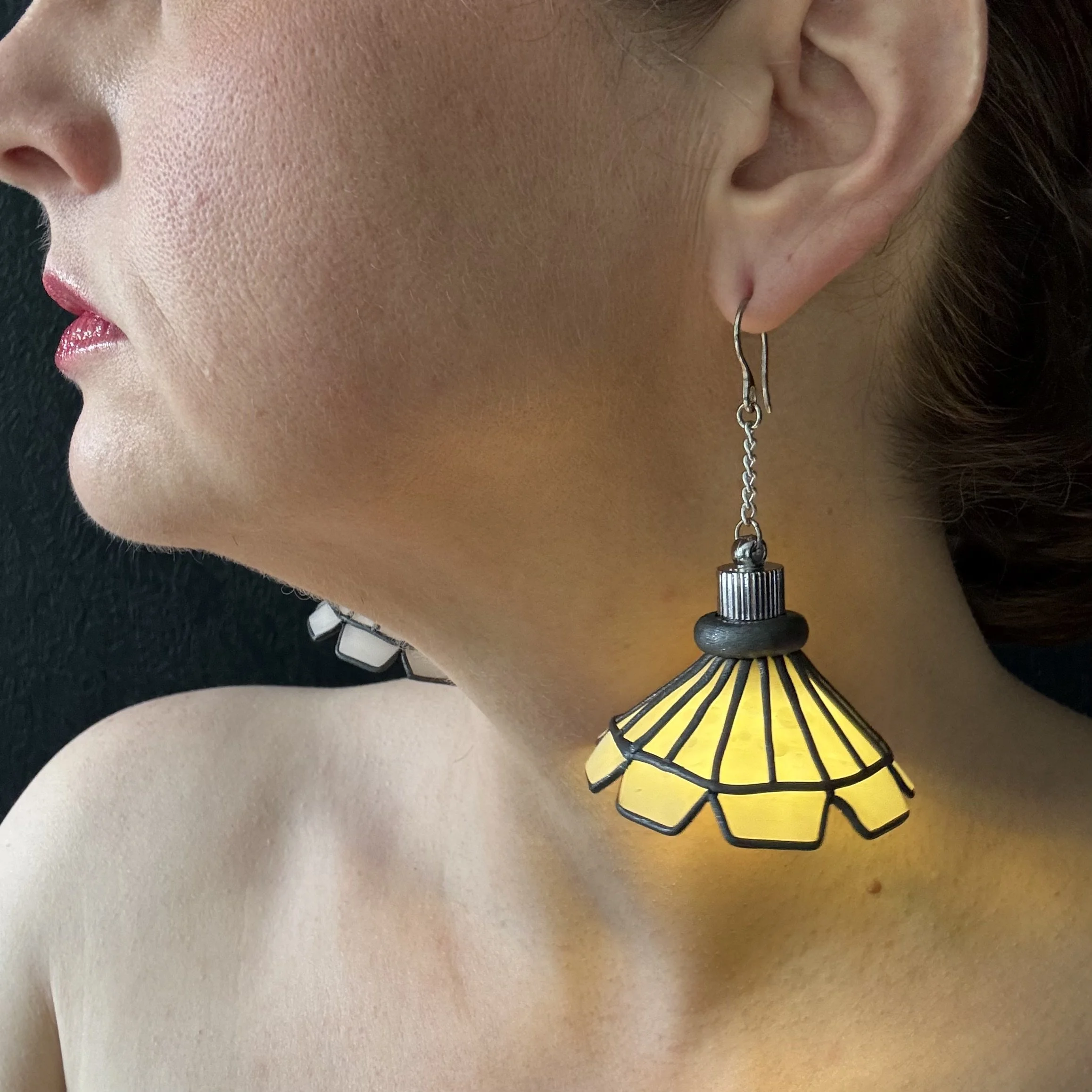 Stained Glass Illuminated Chandeliearring #5