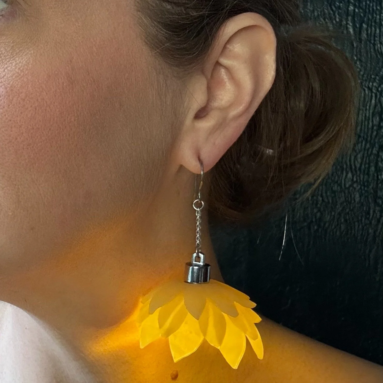 Translucent Petal Chandeliearrings
