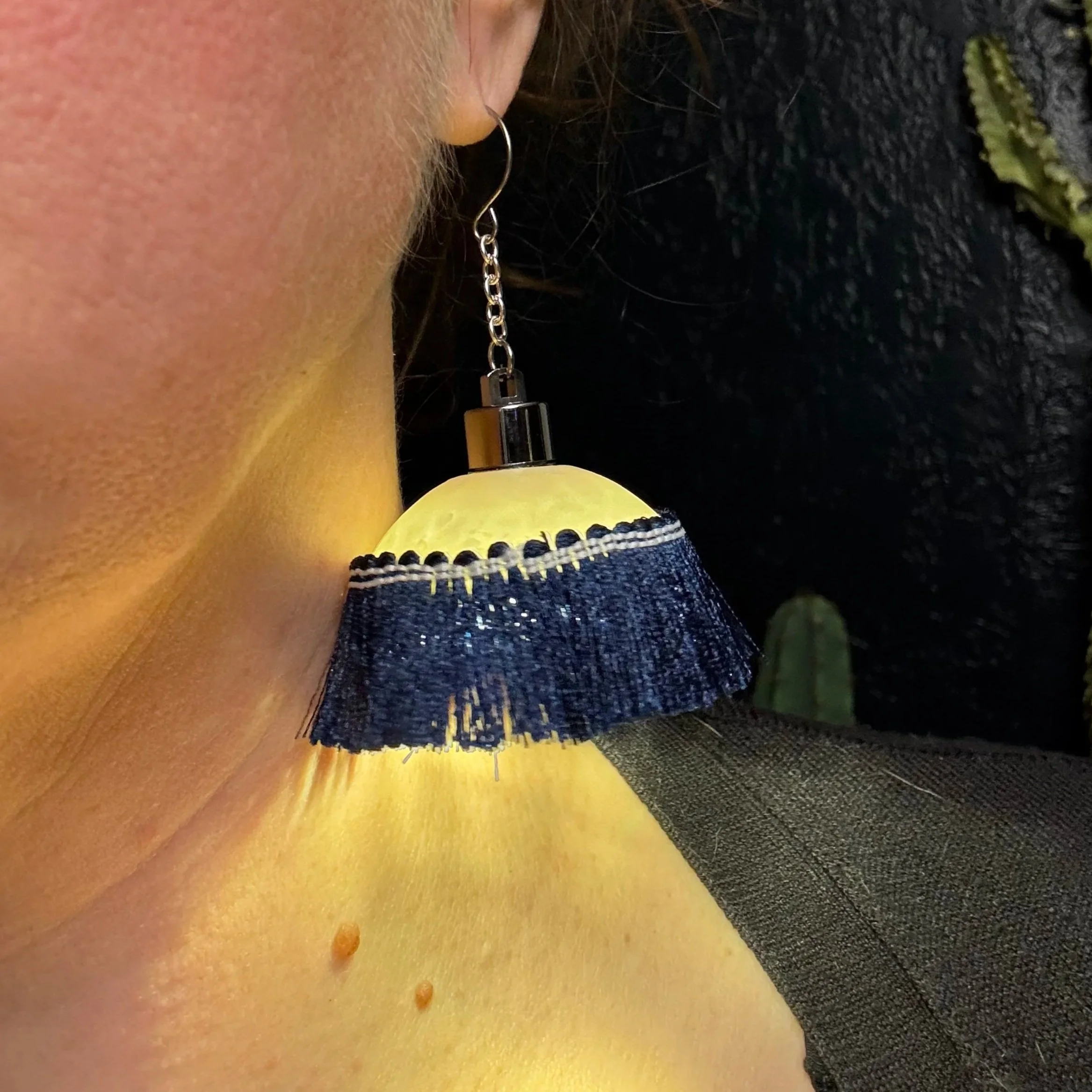 Blue Fringe Illuminated Earrings 43