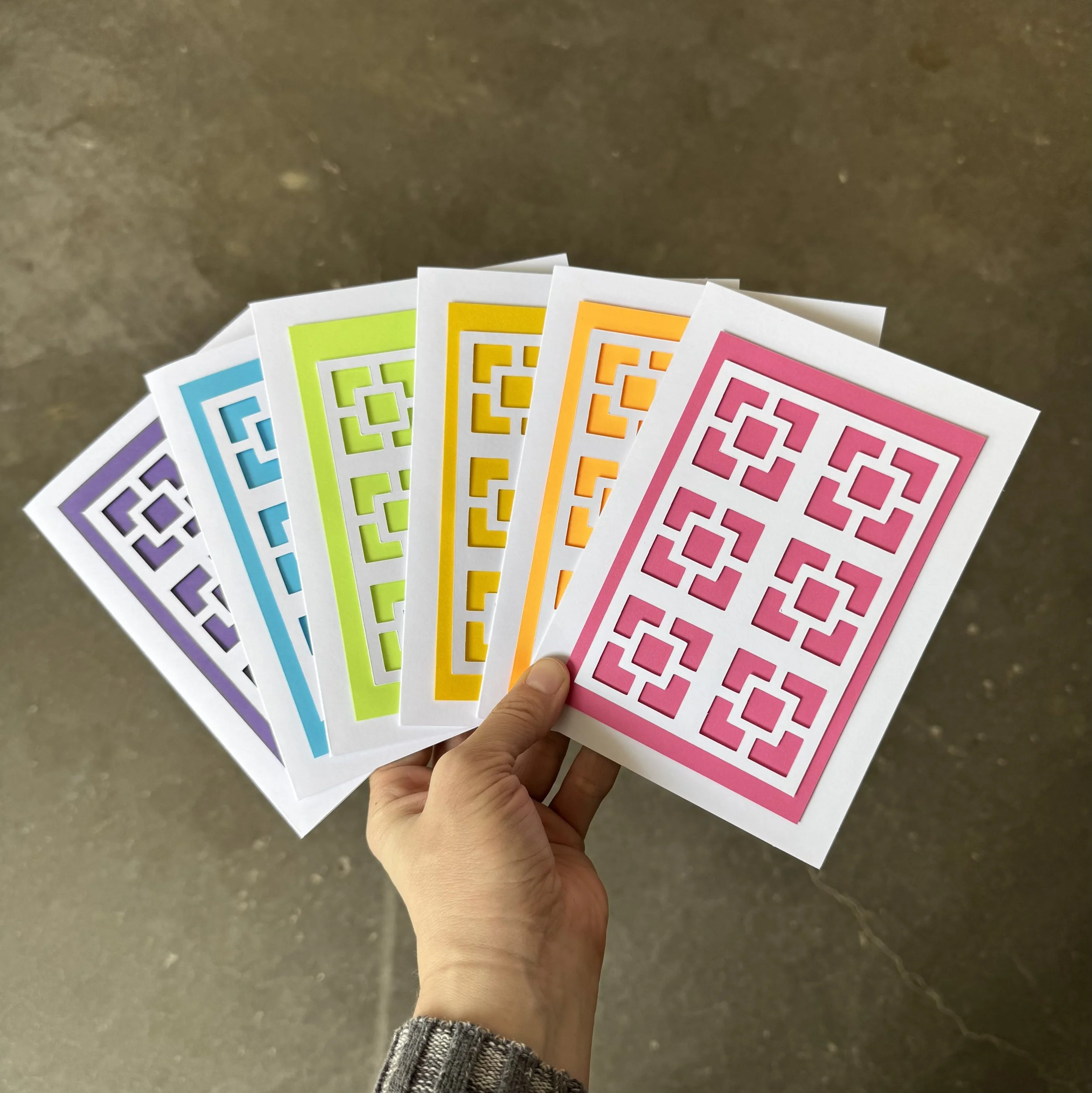 12- Breeze Block Greeting Card - Set of 6