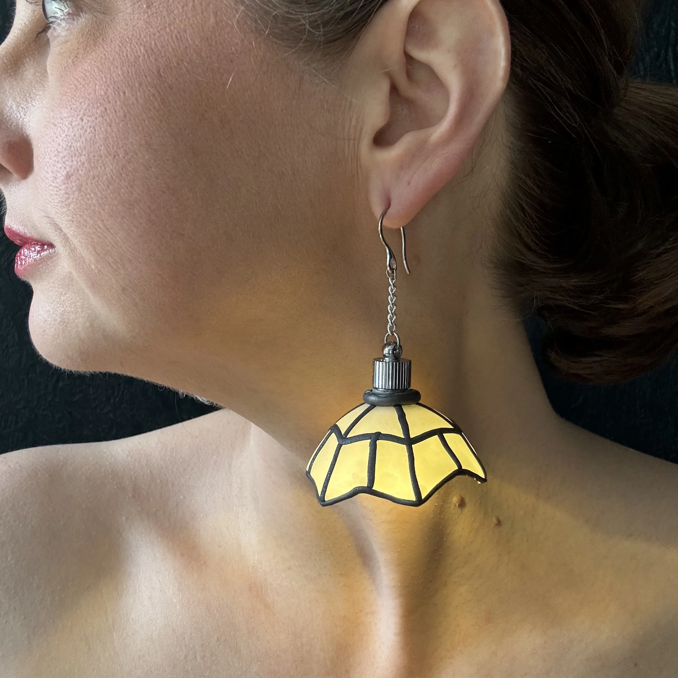 Stained Glass Illuminated Chandeliearring #12