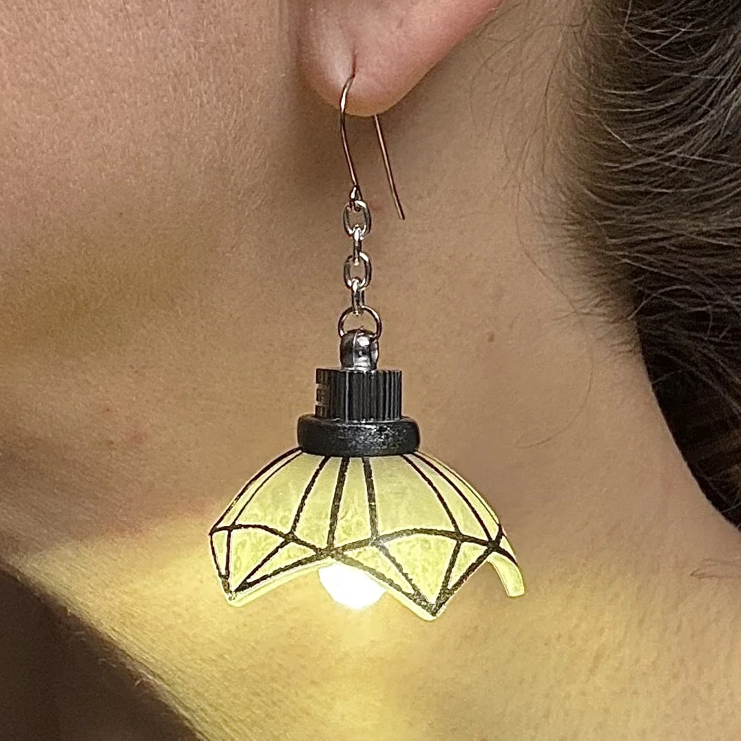 10 Single Preorder Printed Stained Glass Illuminated Earring (Ship Date 12/6/25)