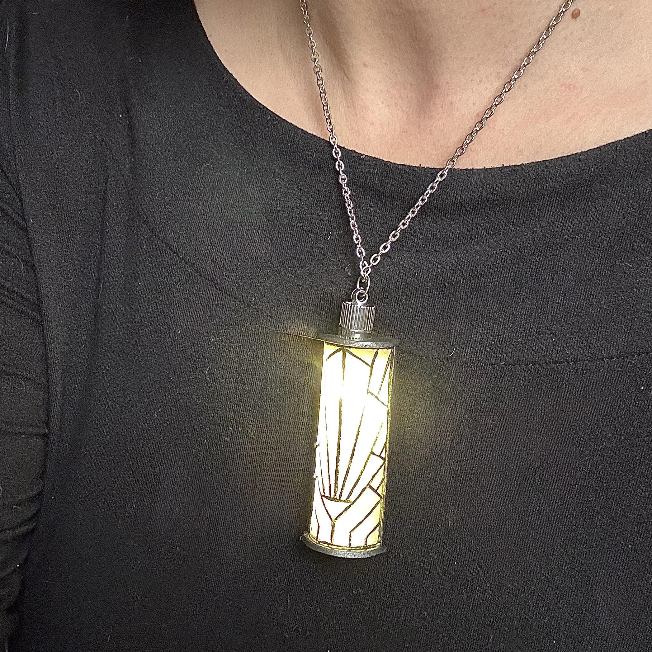 20- Preorder Art Deco Illuminated Sconce Necklace (Ship by Date- 12/6/25) (Copy)