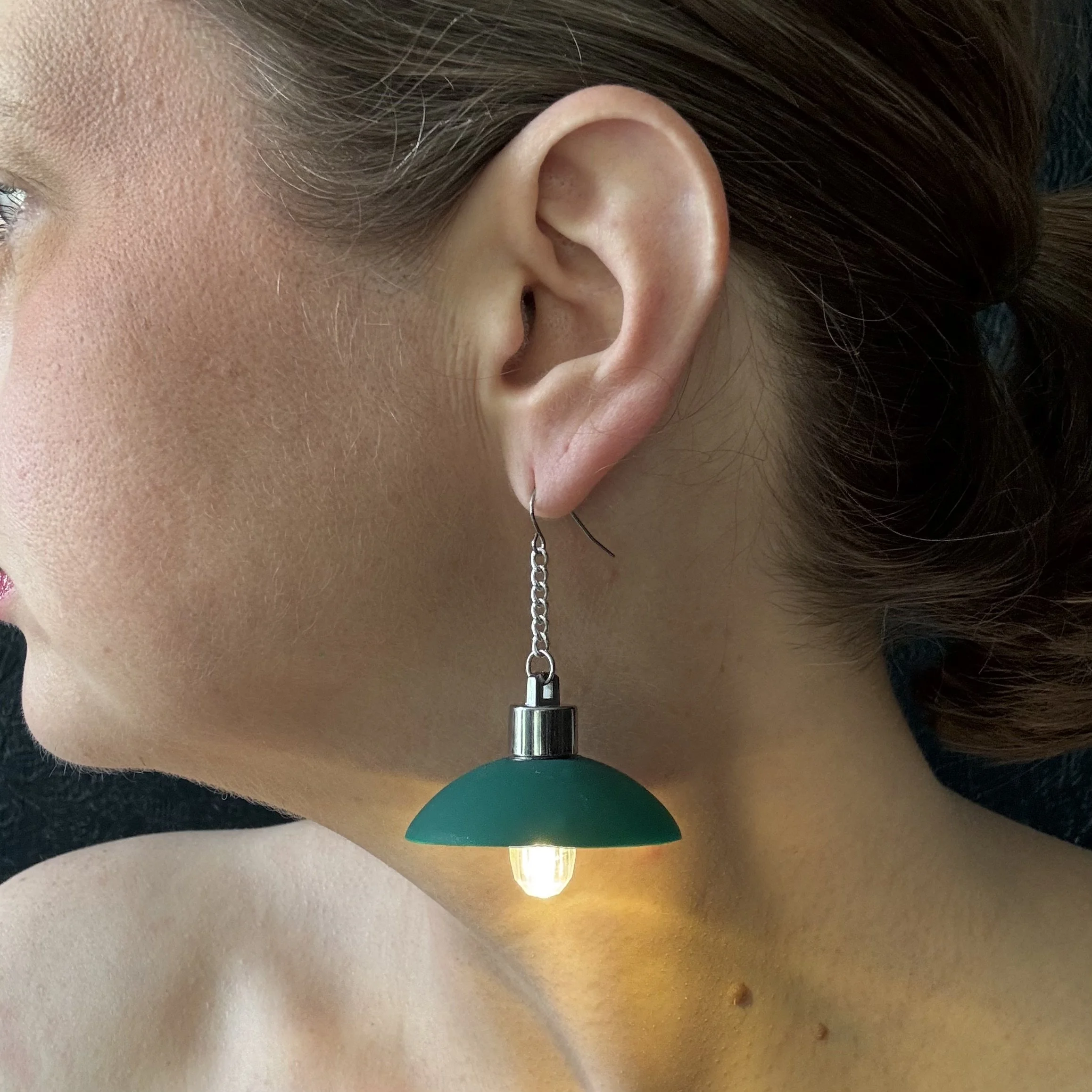 Hunter Green Illuminated Earrings