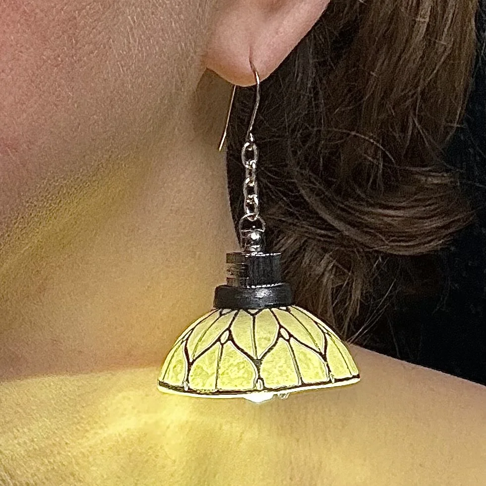 13 Single Preorder Printed Stained Glass Illuminated Earring (Ship Date 12/6/25)