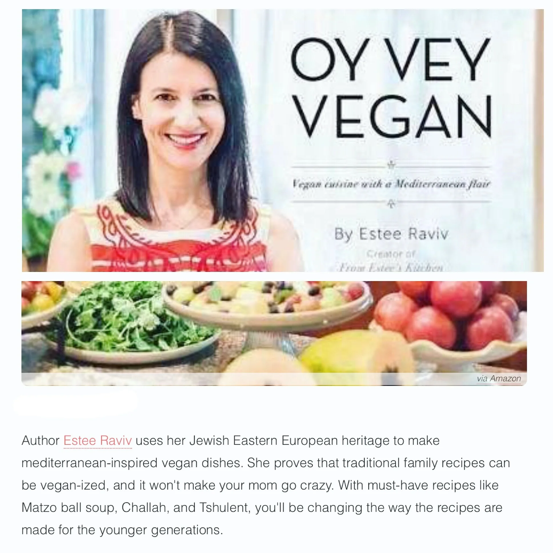 Oy Vey Vegan was chosen one of the BEST cookbooks on the market by women.com magazine