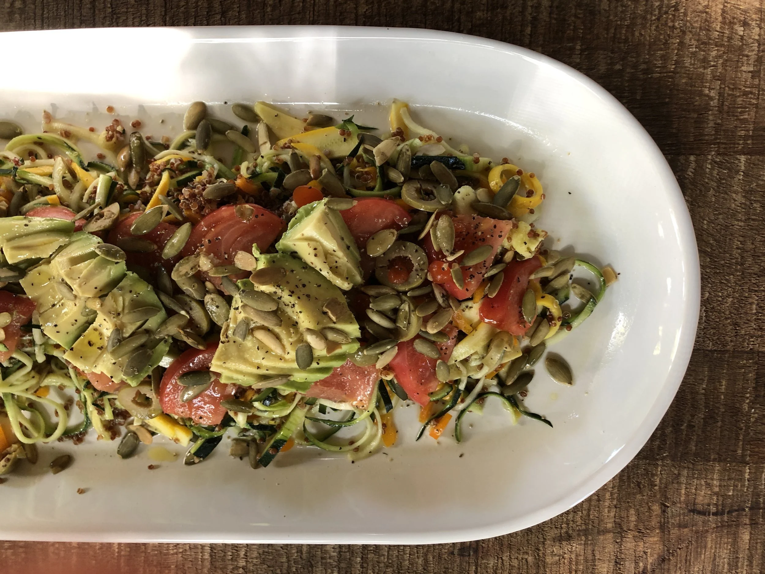 Zucchini Avocado Fall Salad 