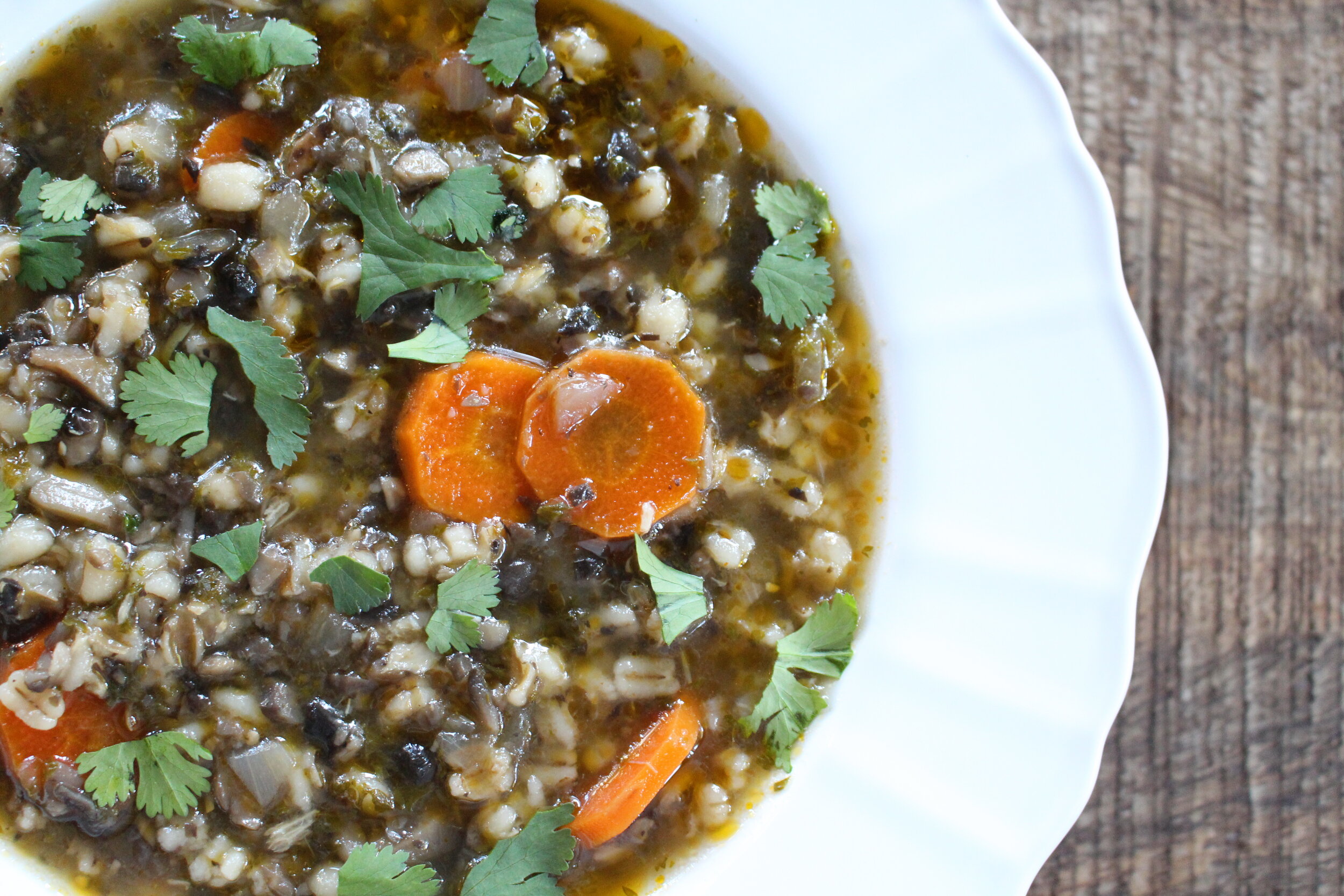 Mushroom Pearl Barley Soup