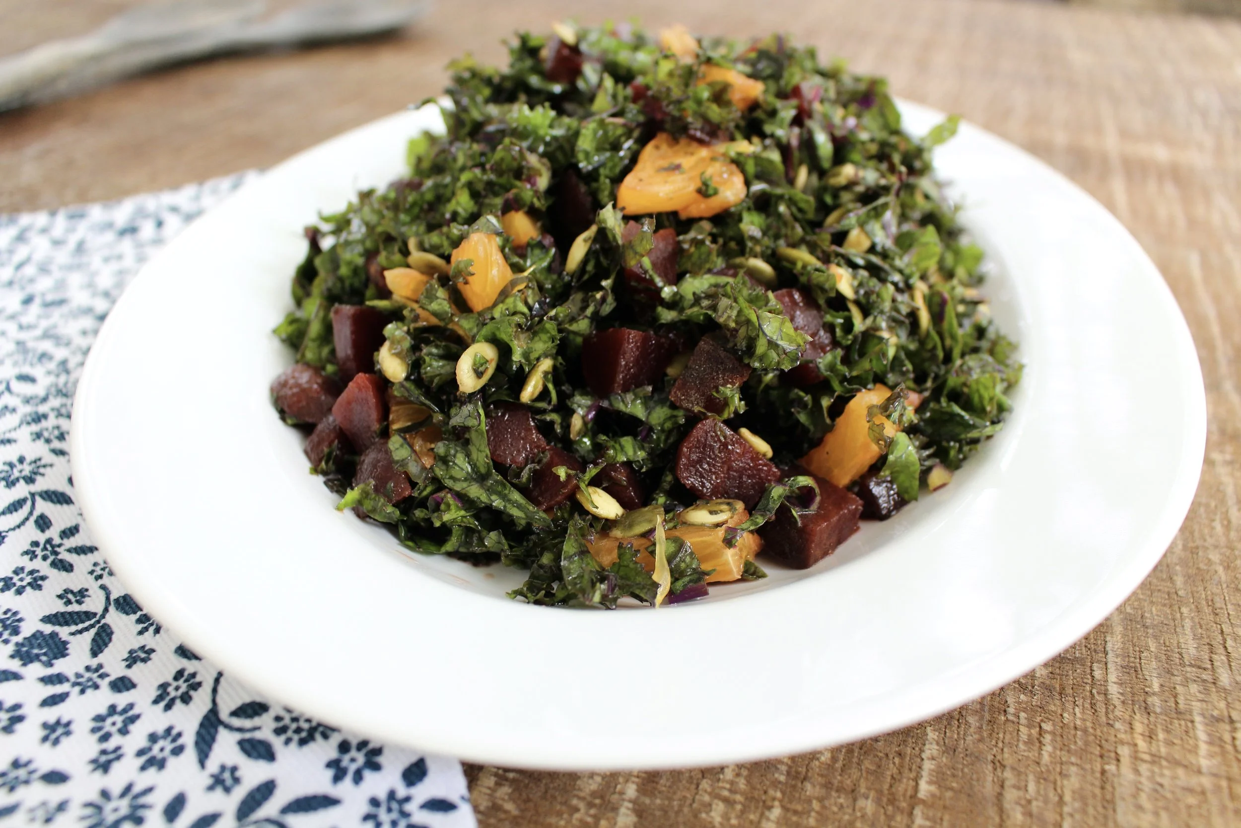 Red Kale Beets And Orange Salad