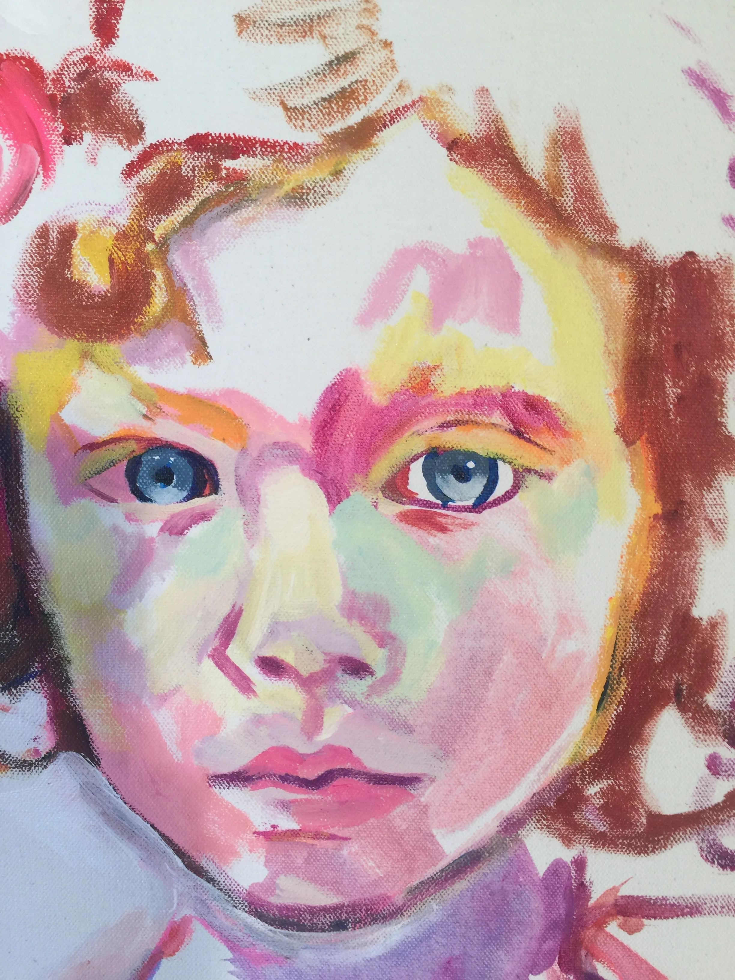 wip, detail of Teo and Margaux