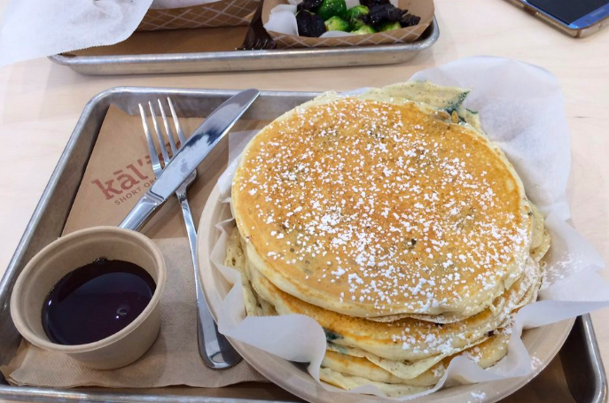 massive blueberry pancakes