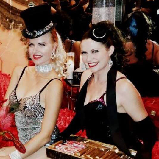 Cabaret Dancers with Top Hats and Sequins