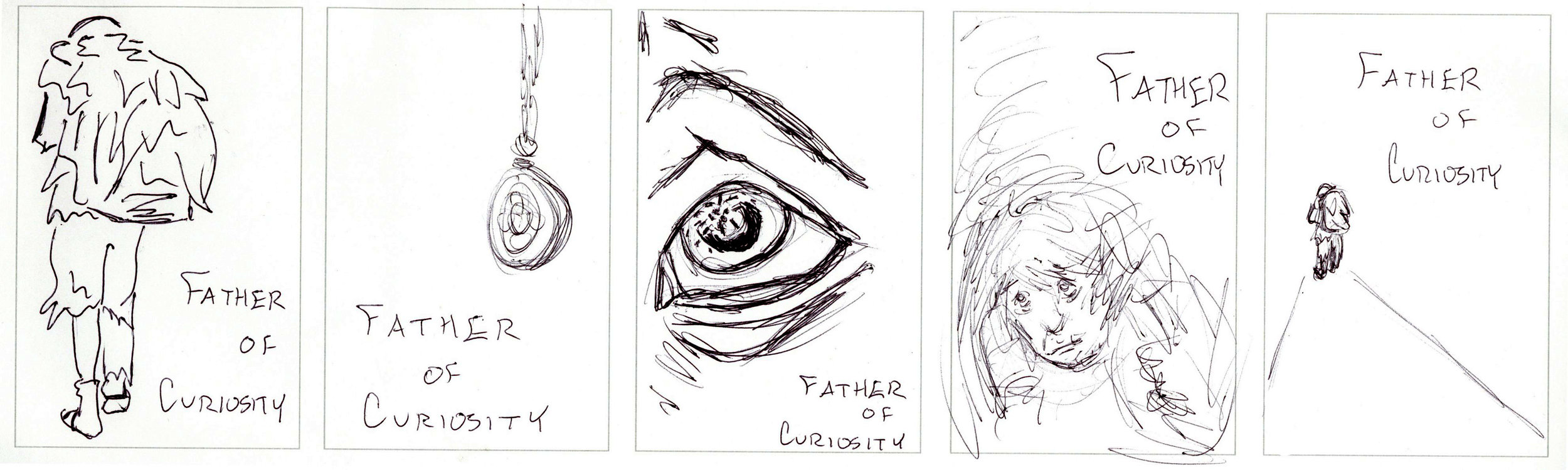 After watching an early cut of the film and reviewing my own photos, I did some sketches and came up with a few loose concepts for the director and producer to go over. They liked the concept that focused in on the main character's upward-focused eye.