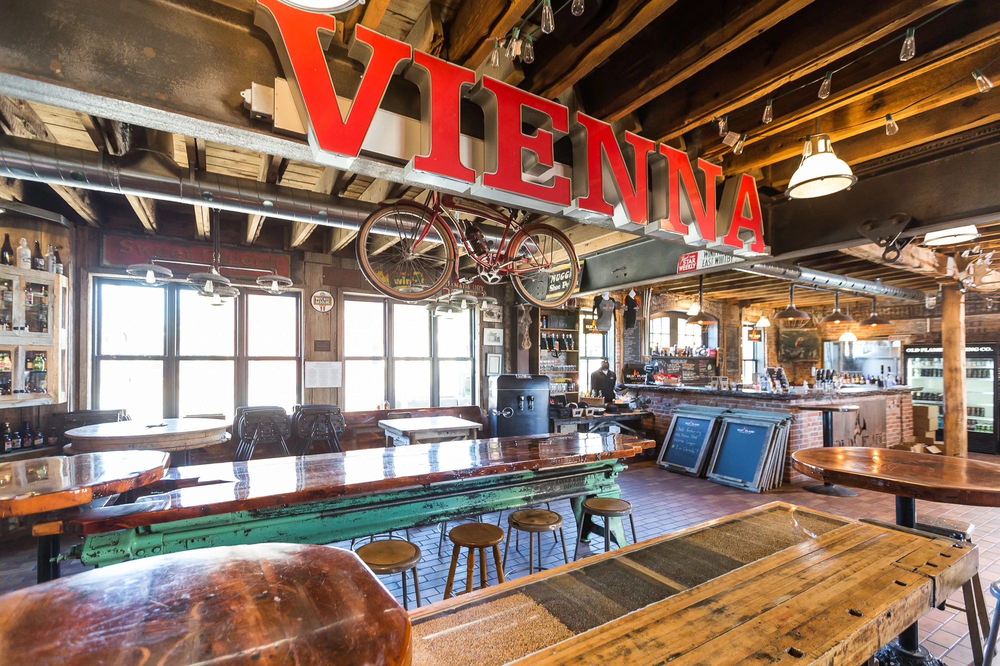 Beer tasting room at Old Flame Brewing Co. 