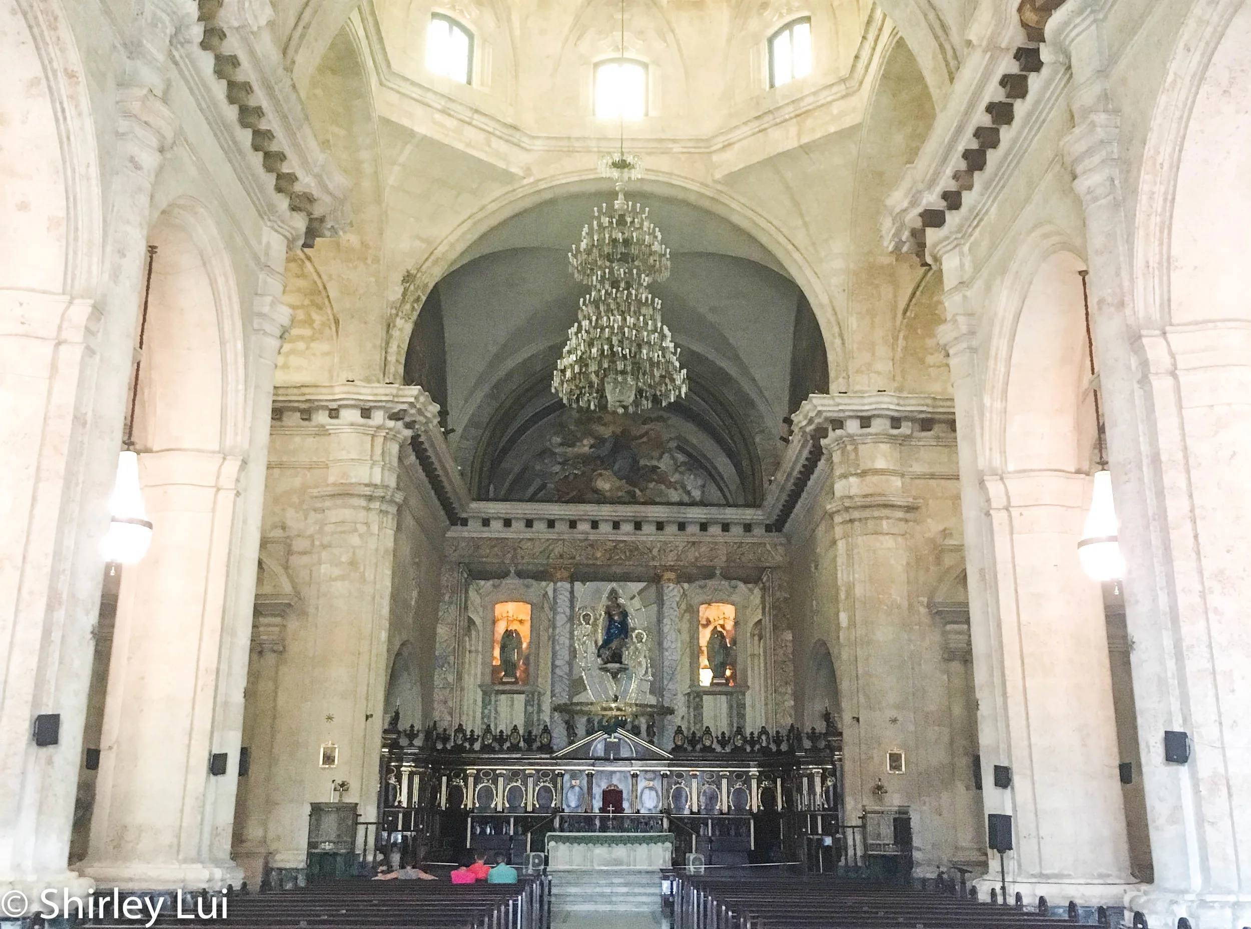 Inside the Havana Cathedral in Havana, Cuba.