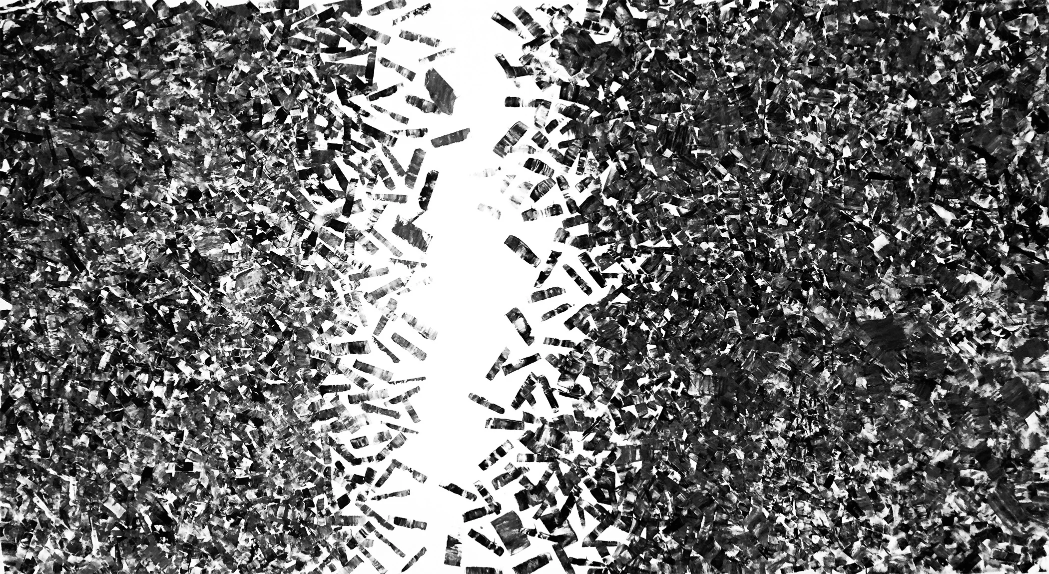 Accumulation no. 1 Acrylic, oil and gelatin on canvas. 160cm x 90cm. 2017 2og Gallery, Berlin