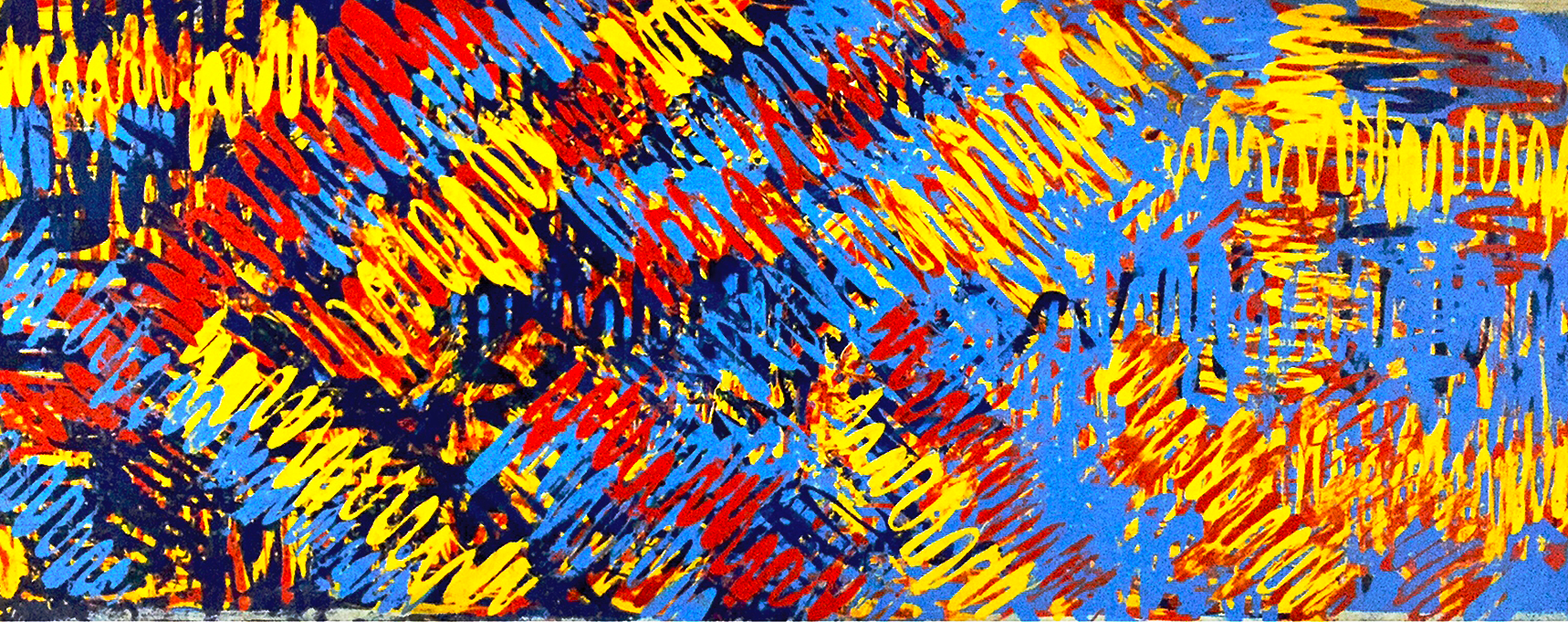 Vibration no. 6 Acrylic, latex, solvent and oil on canvas. 150cm x 75cm. 2017 Private collector