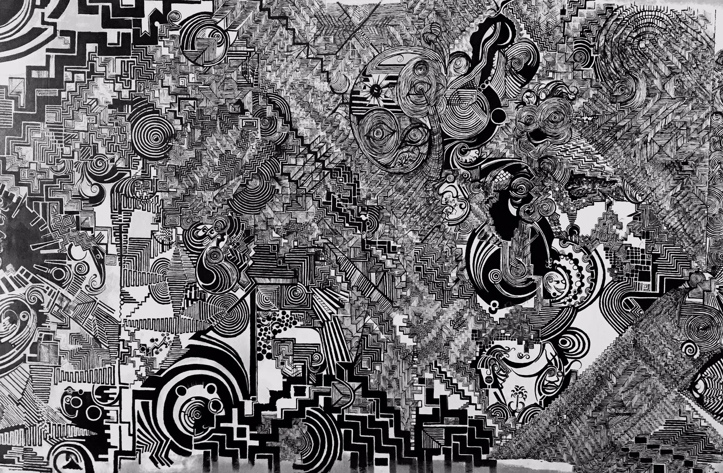 One year in the making Latex and acrylic on canvas. 250cm x 200cm. 2014-2015 Private collector