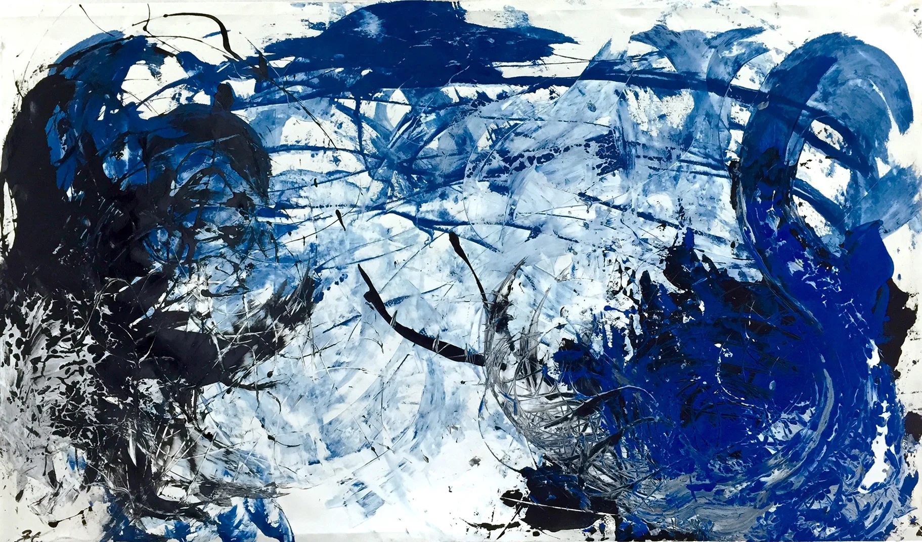Oceans and tides Oil and solvent on canvas. 150cm x 100cm. 2014 Private collector 