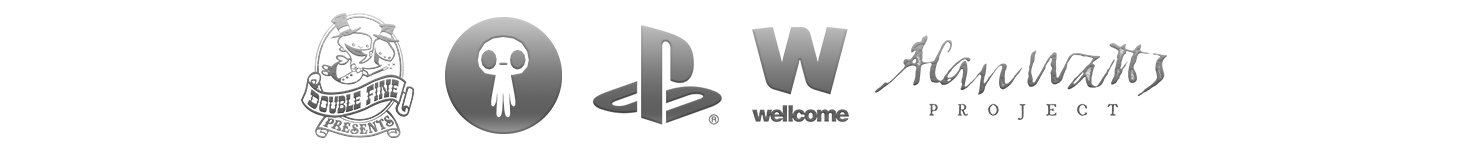 Published by Double Fine Presents & David OReilly. Funding support from Playstation Pub Fund & Wellcome Trust. In association with the Alan Watts Project