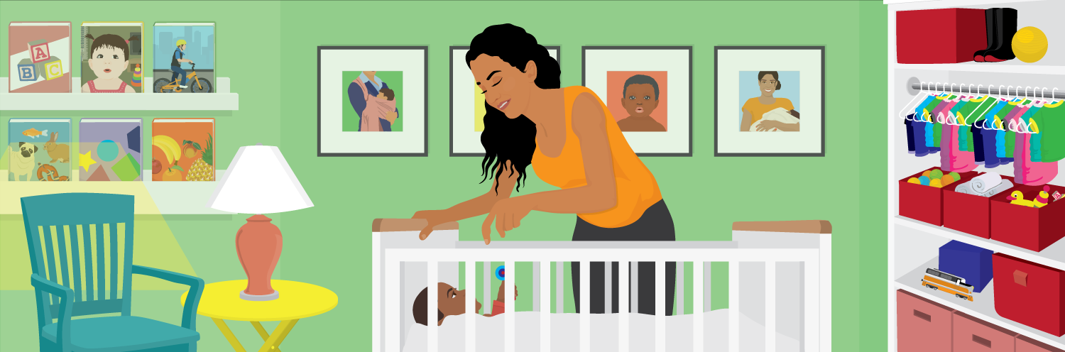 When Storage Meets Design Although they may be adorable and small, newborn babies come with a lot of “stuff.” Among the little clothes, diapers, and furniture, there is a lot to think about when decorating, arranging, and organizing a nursery. Naturally, you want to make sure the nursery looks just as cute as your baby. Here are a few tips for a functional, well-organized, and beautiful nursery. Arranging the Furniture for Function Many soon-to-be moms and dads have the walls painted and pick out bedding and mobiles and perfect outfits before they even think about buying and arranging the furniture. Cribs, changing tables, dressers, and gliders take up a lot of space. You want them to look great but it is even more important to place them in practical spots in the room. To help create flow in the room, functionality should be considered a top priority in a nursery. The function of the room depends on the activity. In this case, think about sleeping, feeding, playing, changing diapers and clothes and so on. Ask yourself what you will be doing the most often. If you lack space, consider placing furniture not only against the walls, but in the corners as well. Optimal spacing and safety are important considerations when locating key pieces of furniture for a comfortable and convenient nursery. One of the focal pieces (and most used pieces) of furniture is the crib. After rocking or feeding the baby, the transition to the crib should be as smooth as possible. Keep a small nightstand or side table near the rocker and place a dim lamp on it. This item can be ideal for bedtime books and empty bottles after feedings. A small drawer in the nightstand can hold easy-to-reach cold tablets or burp cloths when needed. You also want to keep the crib away from the door so that when you peek in to check on the baby, you don’t wake him or her. Lastly, the crib should be located away from a drafty window and away from curtains and draperies where the baby can easily reach, to avoid choking or other hazards. The glider can be placed near the window so mom can look out while feeding. Another key piece of furniture is the changing table. When changing the baby, diapers, wipes, and a fresh clean outfit should be easily accessible without having to walk away and leave the baby. The changing table should be close to the dresser so you can easily and quickly grab an outfit. Keep the diaper pail and hamper near the changing table as well. This way you can discard the diaper and dirty clothes without leaving the baby’s side.