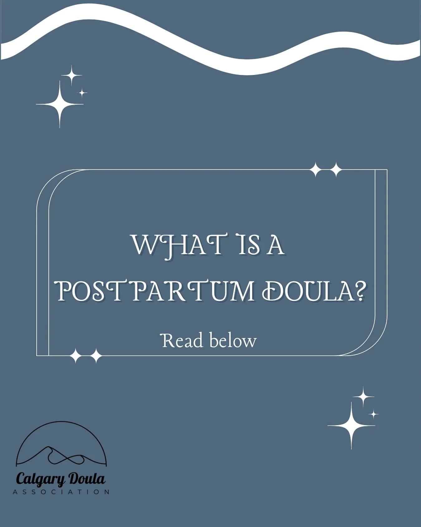 A postpartum Doula is a professionally trained person who works with a family after the birth of their child. It is sometimes called the fourth trimester. 

The first 6 weeks after a baby is born. They provide emotional and practical support to a fam