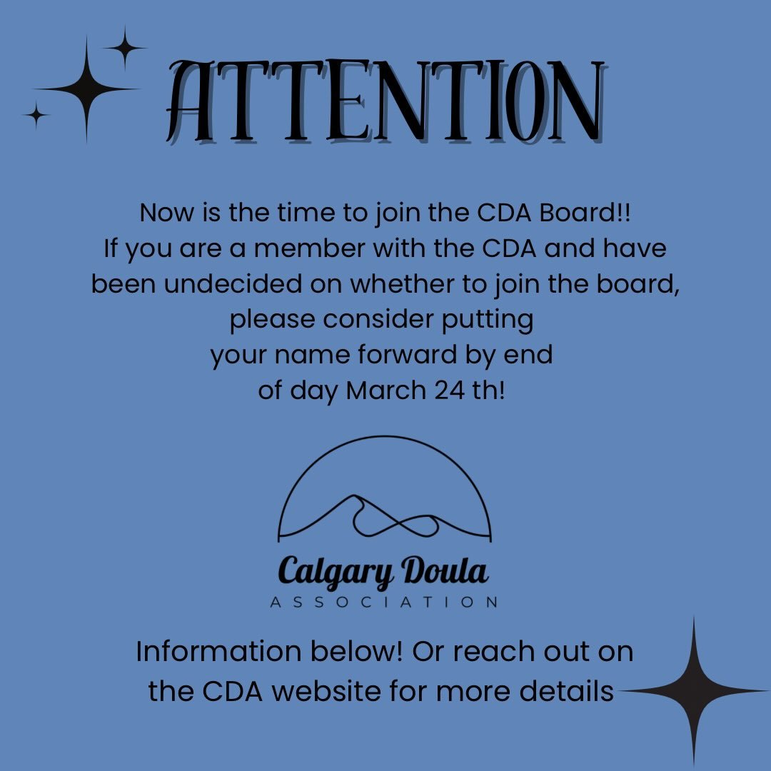 DM for the link to put your name forward and the CDA members will vote together 🫶🏼🤍.

#CalgaryDoulaAssociaton