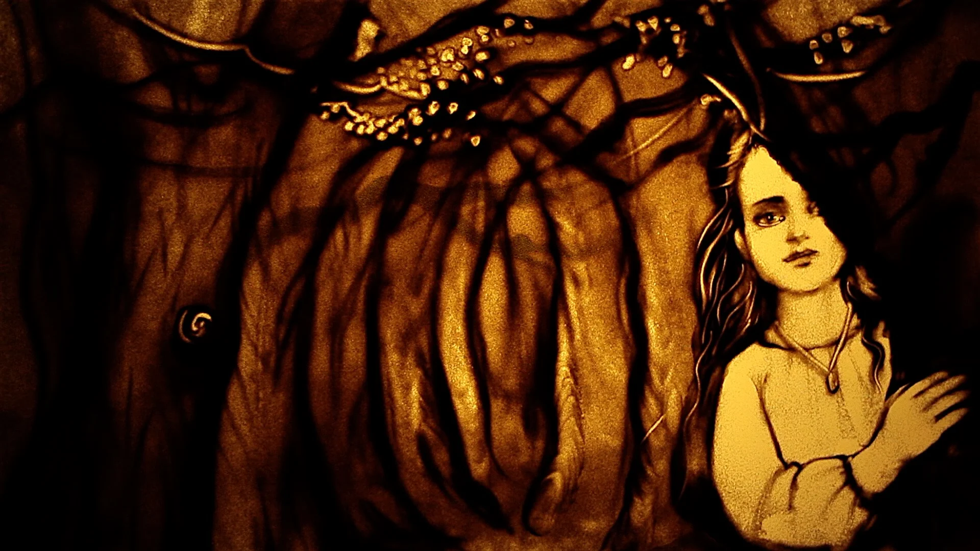 GIrl appearing from forest 2, La Galana.jpg
