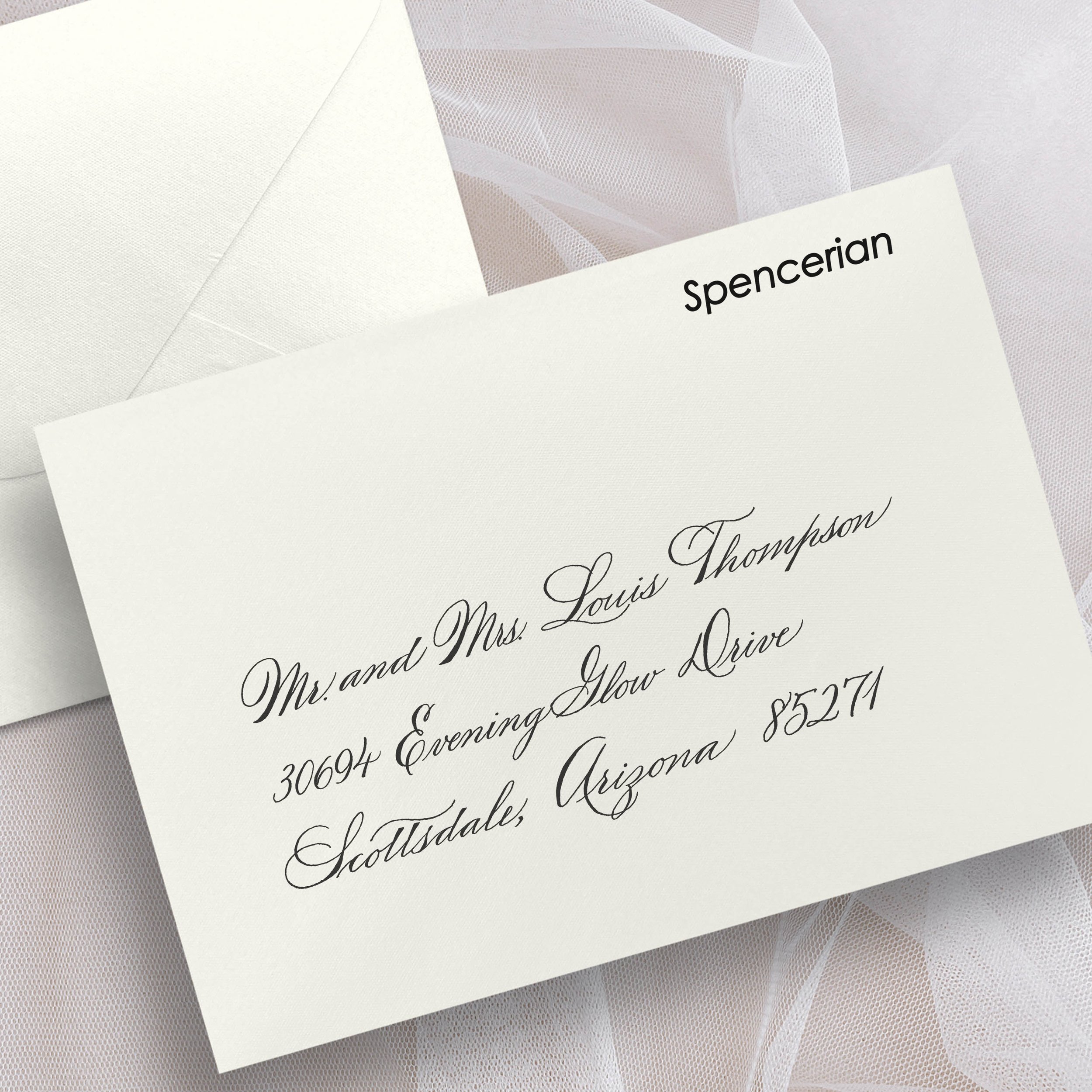Jodean Cooper Desert Plume Calligraphy Live Event Artist Calligrapher Phoenix AZ Scottsdale Envelope Styles Spencerian.jpg