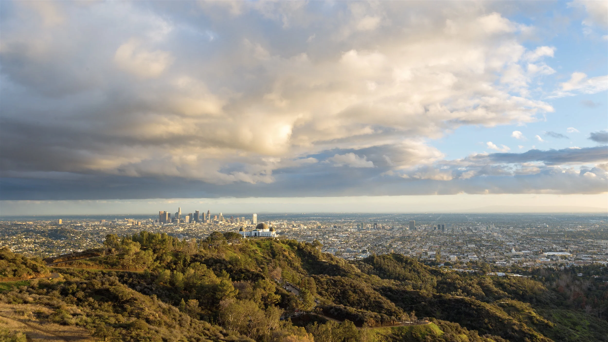 downtown los angeles sunset griffith park observatory cloud storm.jpg