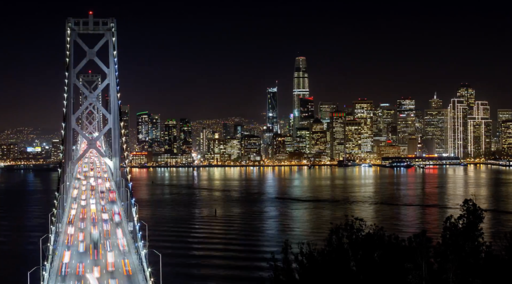 Hd Downtown San Francisco And Bay Bridge At Night Panning Emeric S Timelapse