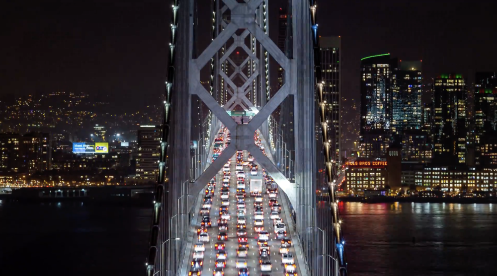 Hd San Francisco Oakland Bay Bridge At Night Tilt Up Emeric S Timelapse