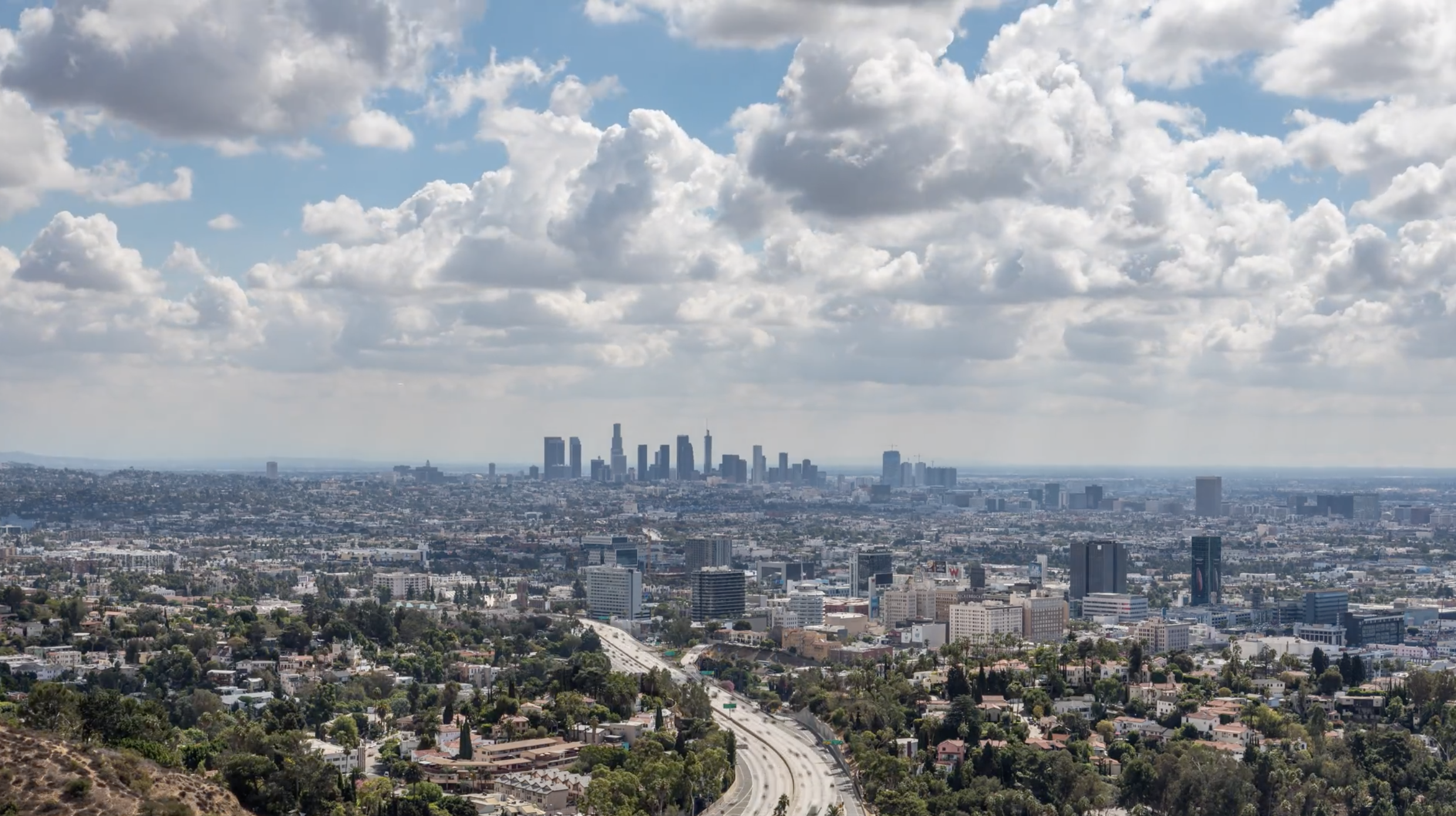 Hollywood and Downtown Los Angeles with Clouds Day.png